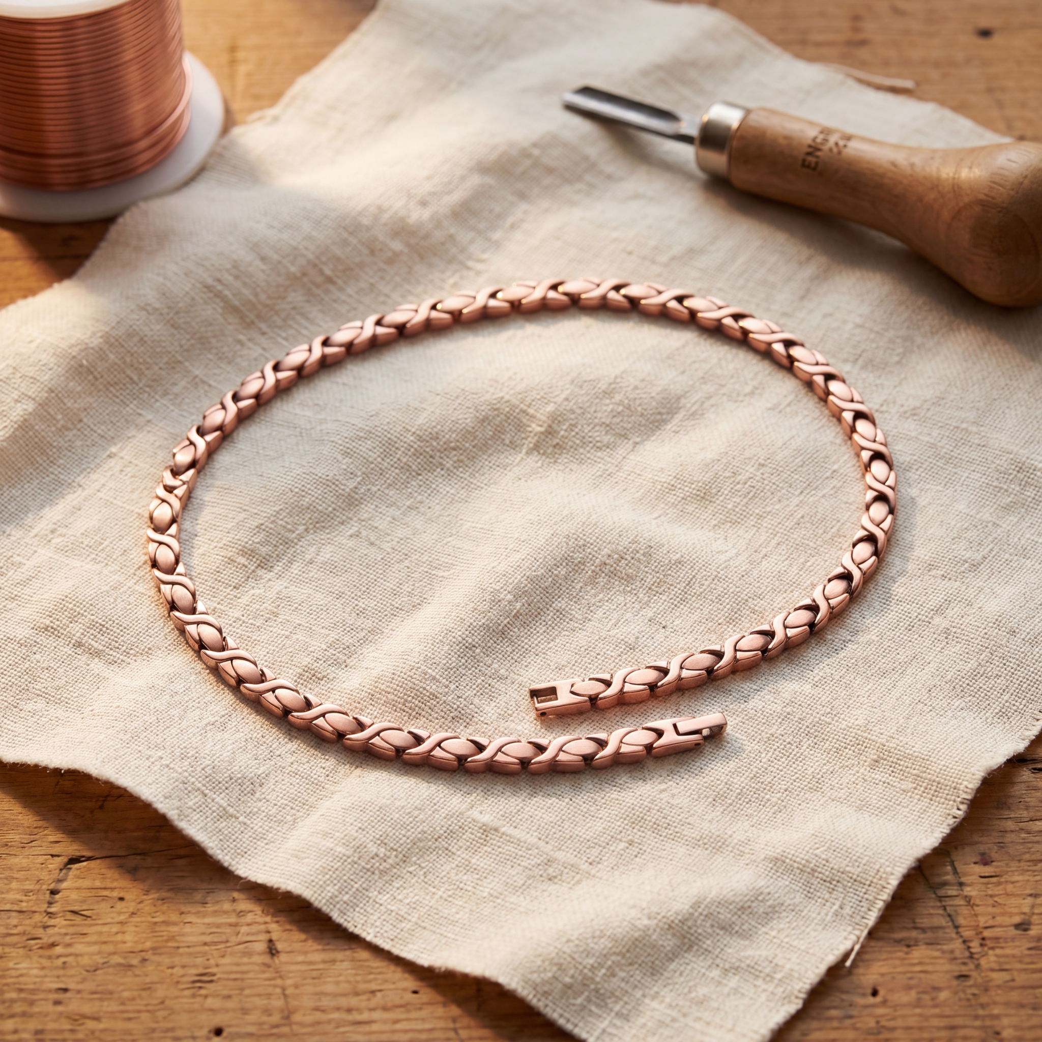 Maria's Cedar Copper Necklace