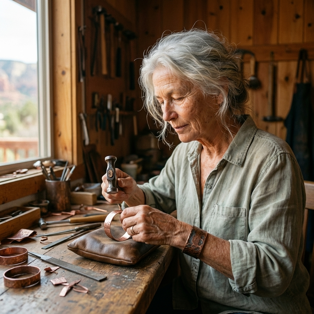 Maria's Cedar Copper Necklace