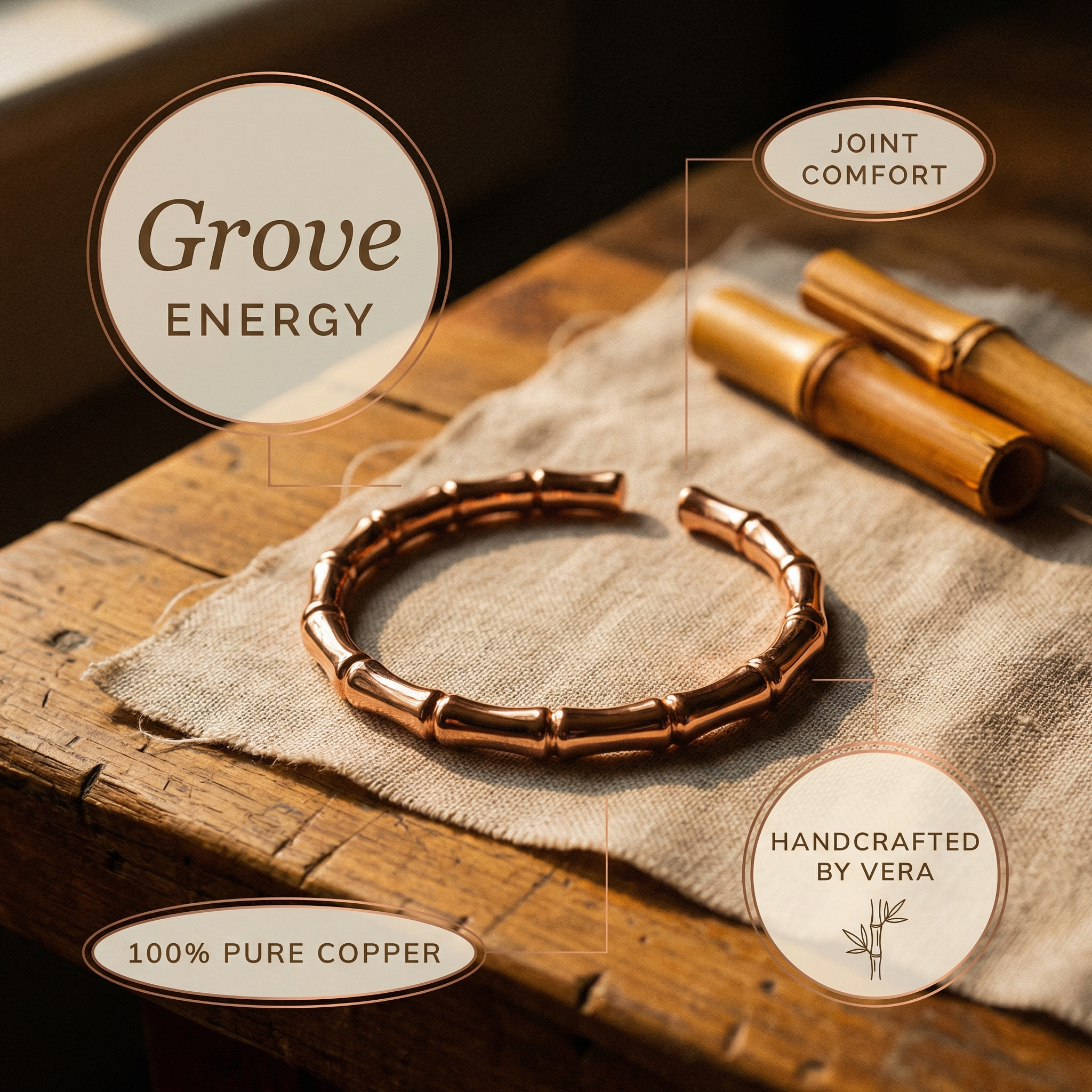 Maria's Grove Copper Bracelet