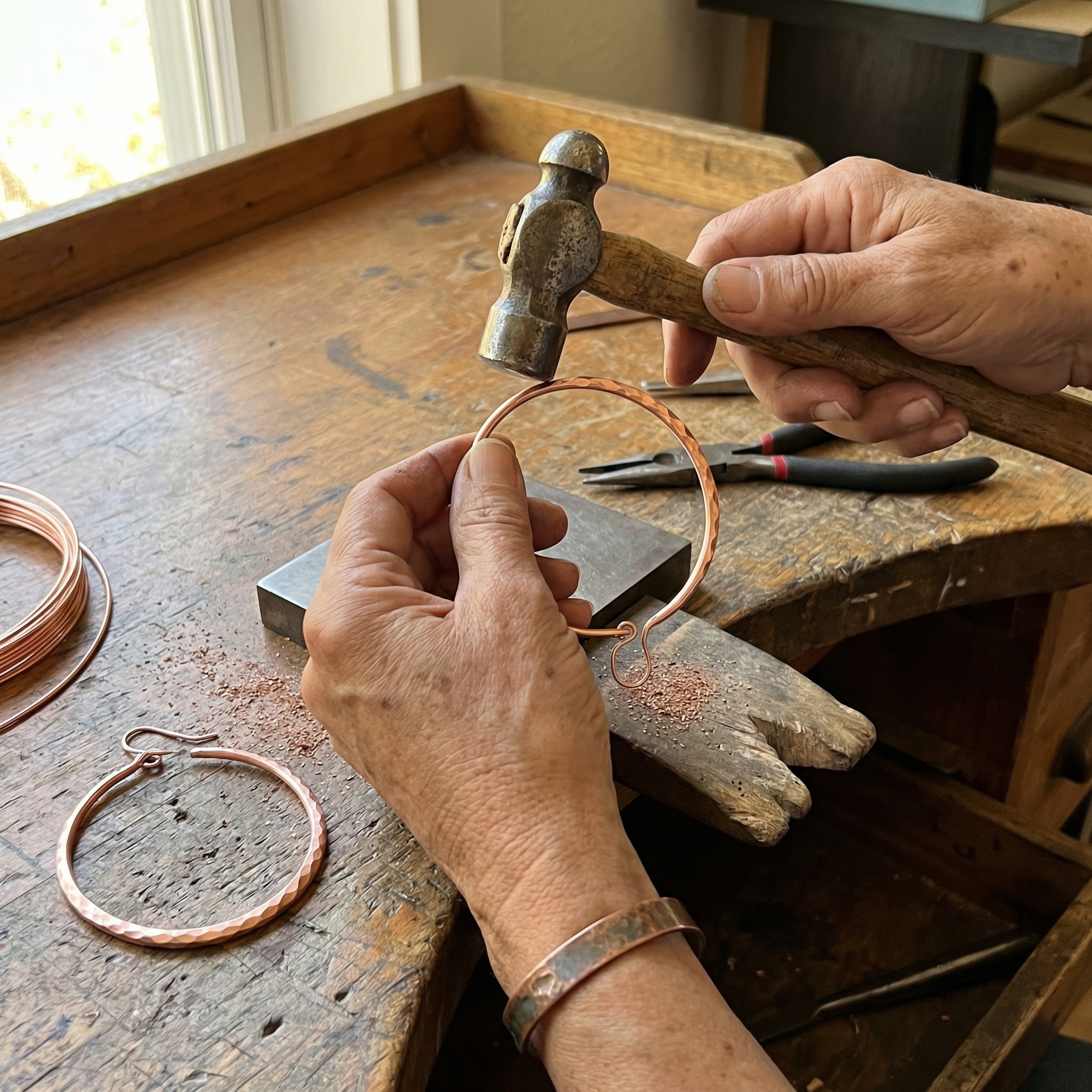 Maria's Willow Copper Earrings