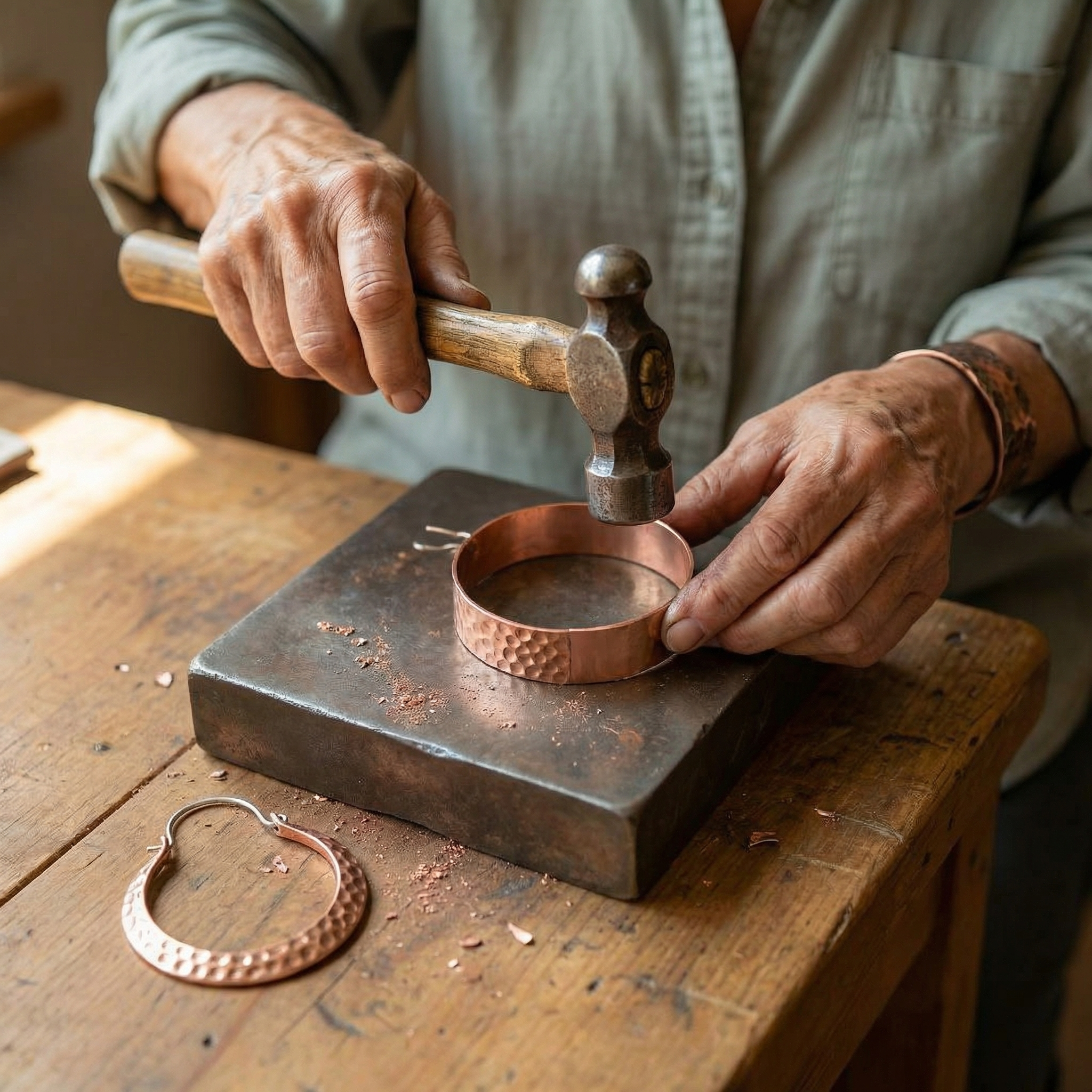 Maria's Ember Copper Earrings