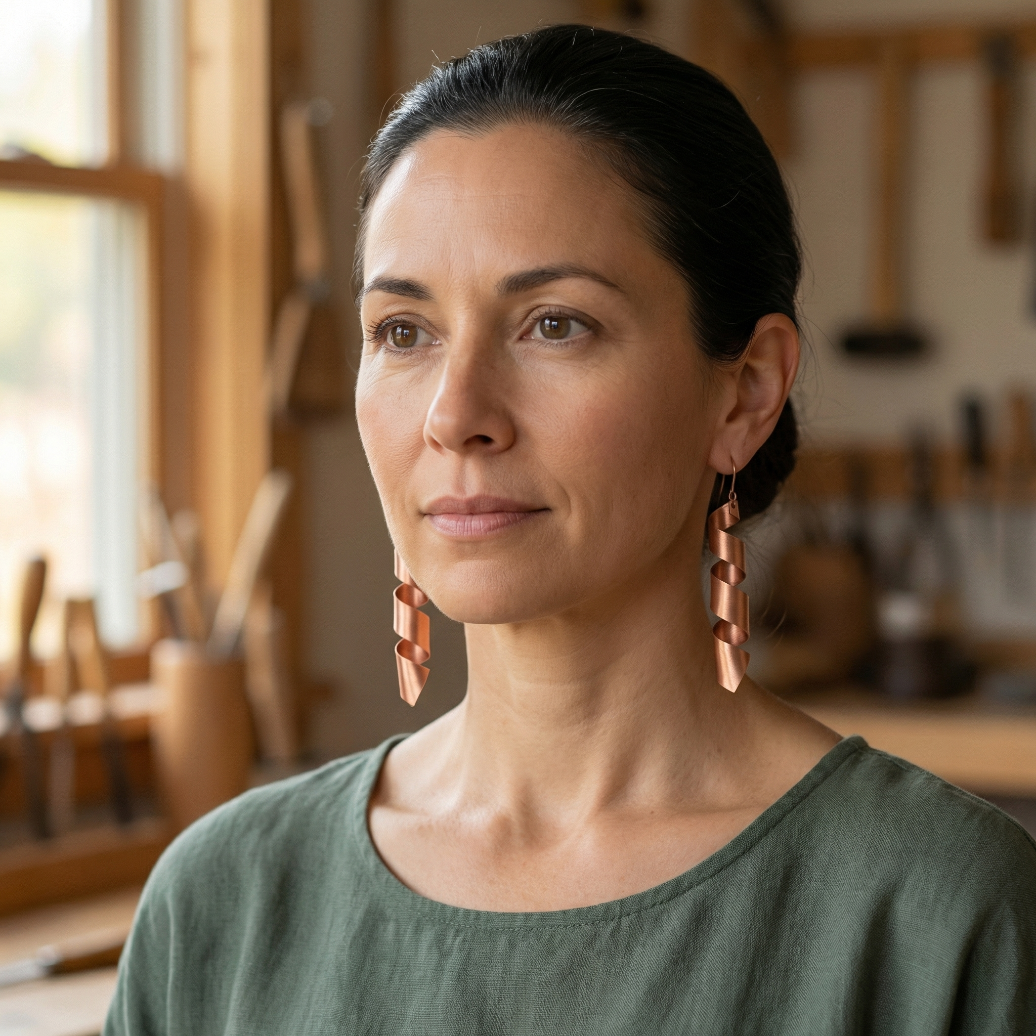 Maria's Dusk Copper Earrings