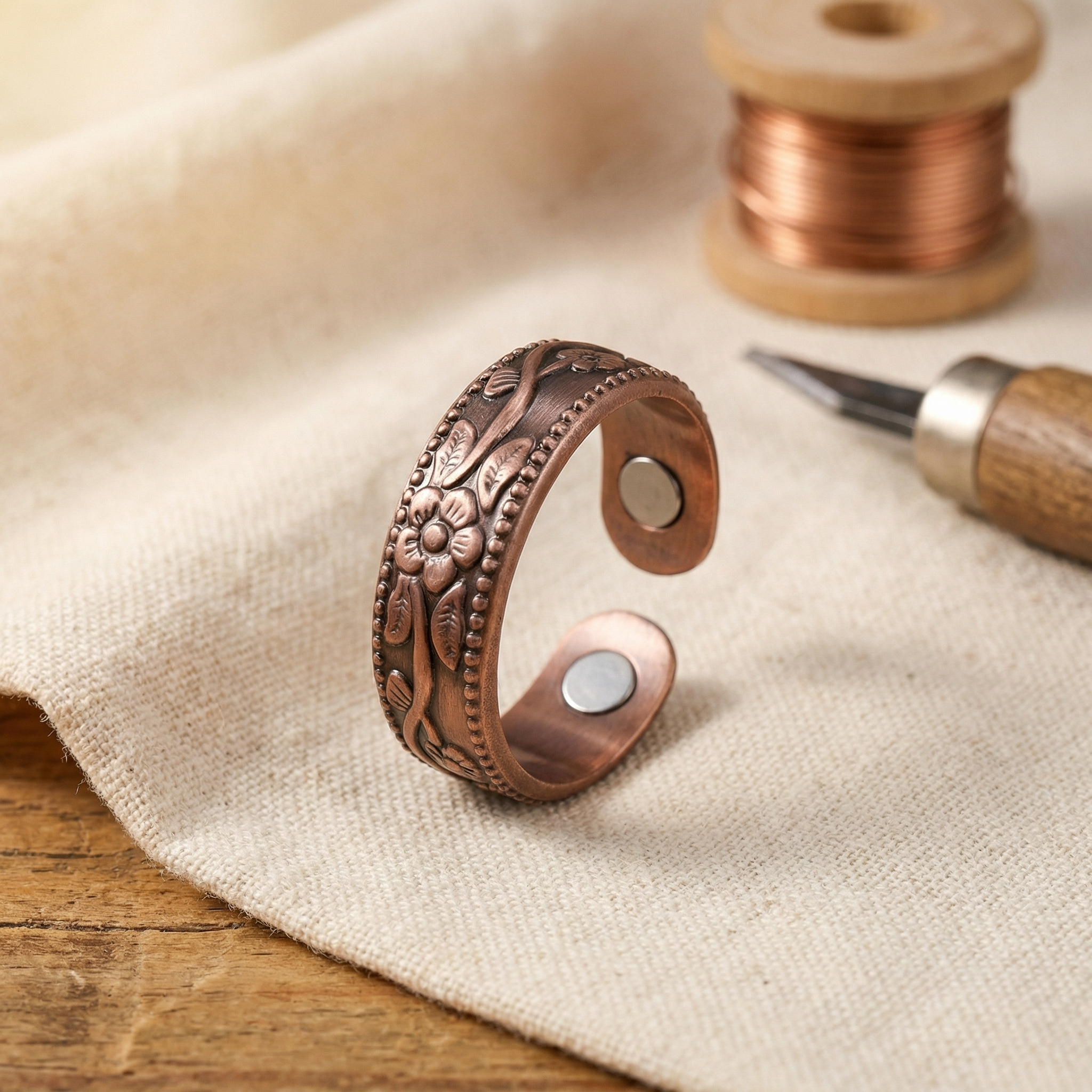 Maria's Petal Copper Ring