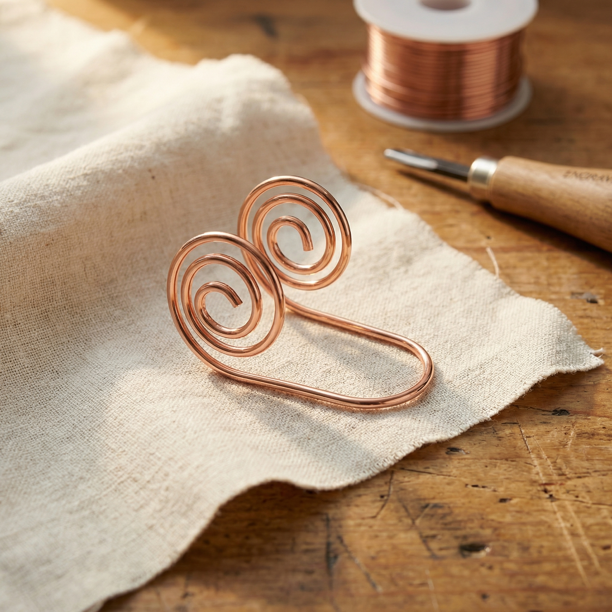 Maria's Flow Copper Hand Spiral
