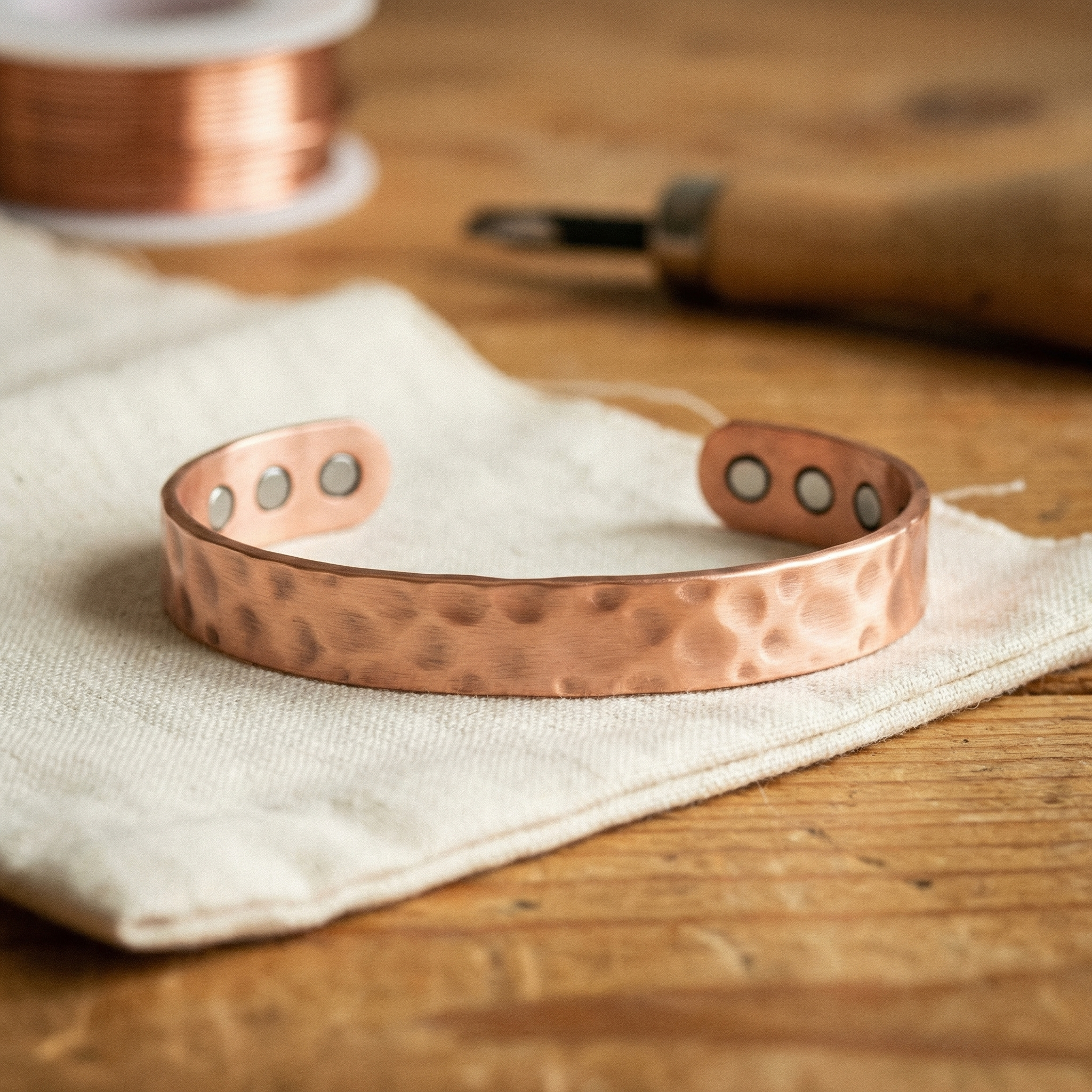 Maria's Lodestone Copper Bracelet