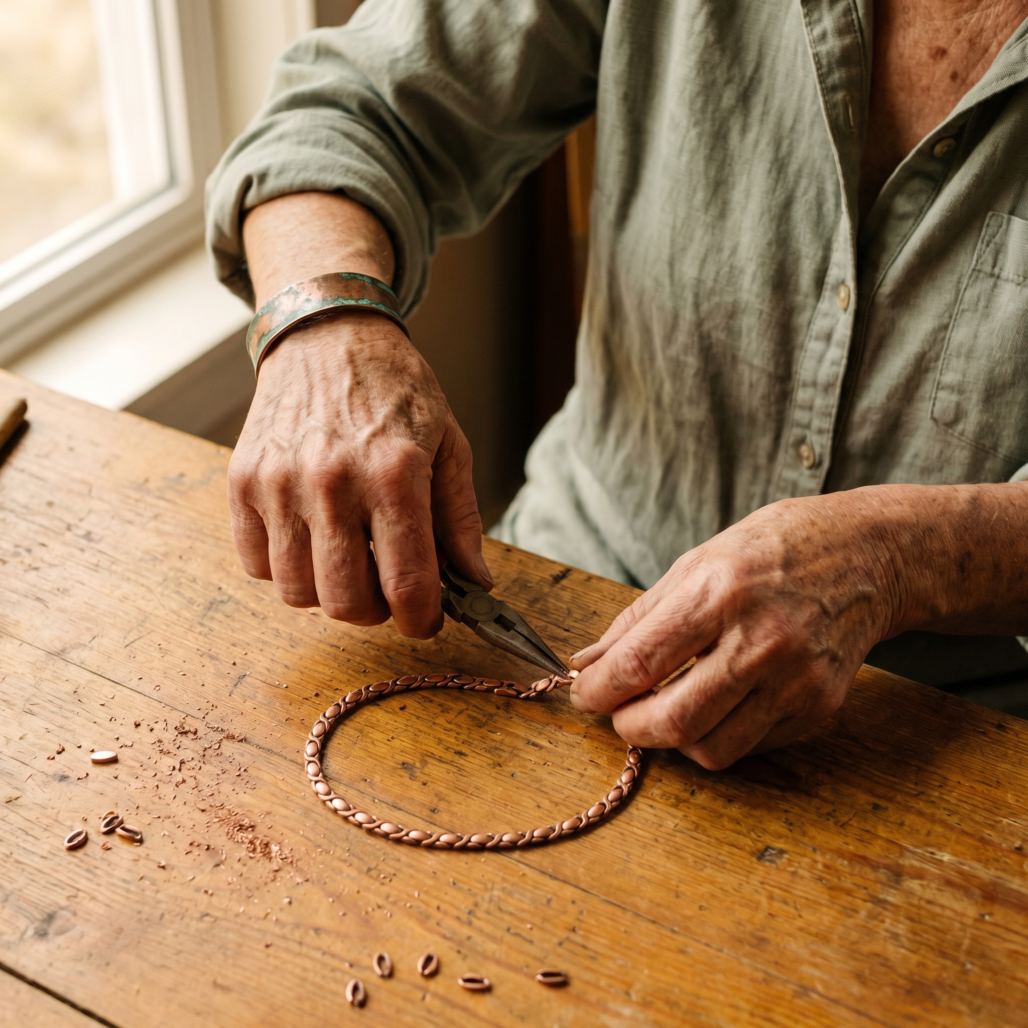 Maria's Cedar Copper Necklace
