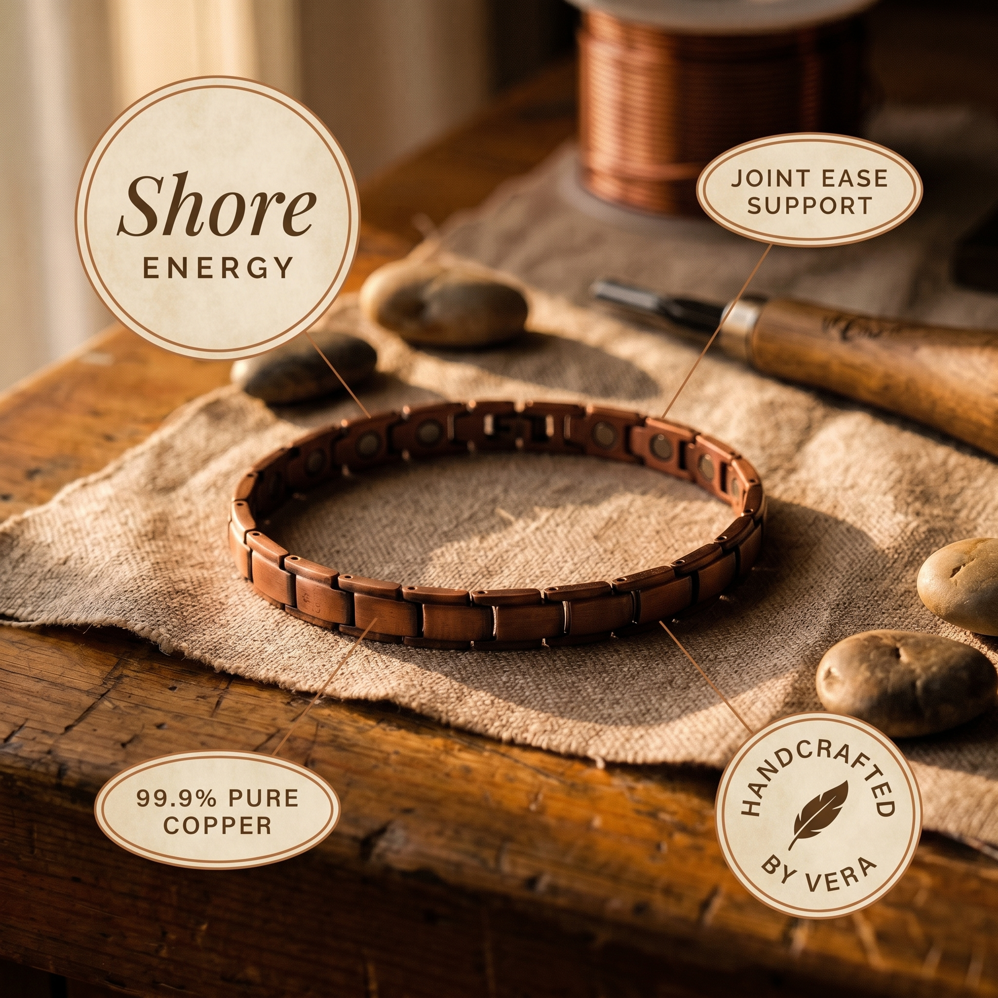 Maria's Shore Copper Anklet