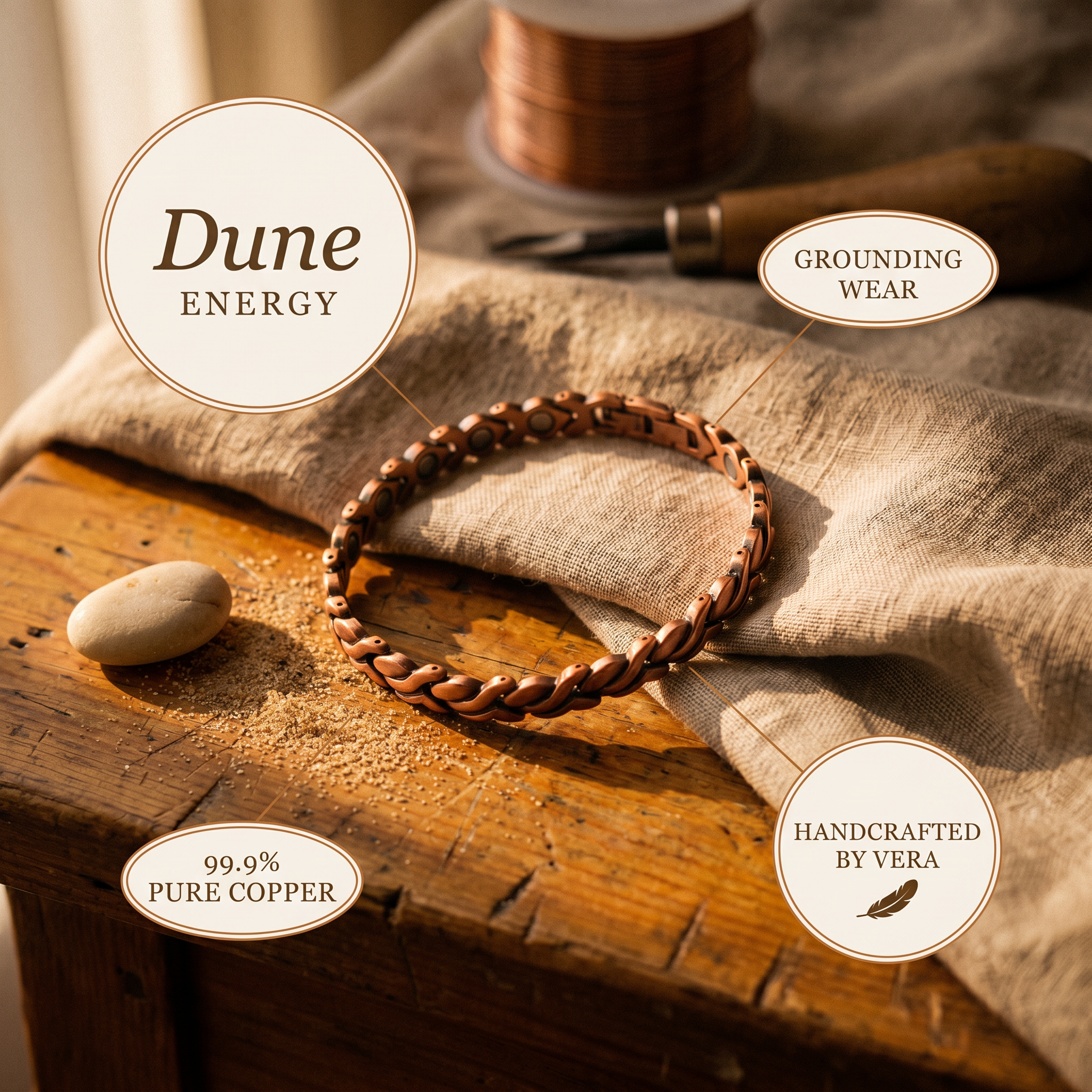 Maria's Dune Copper Anklet