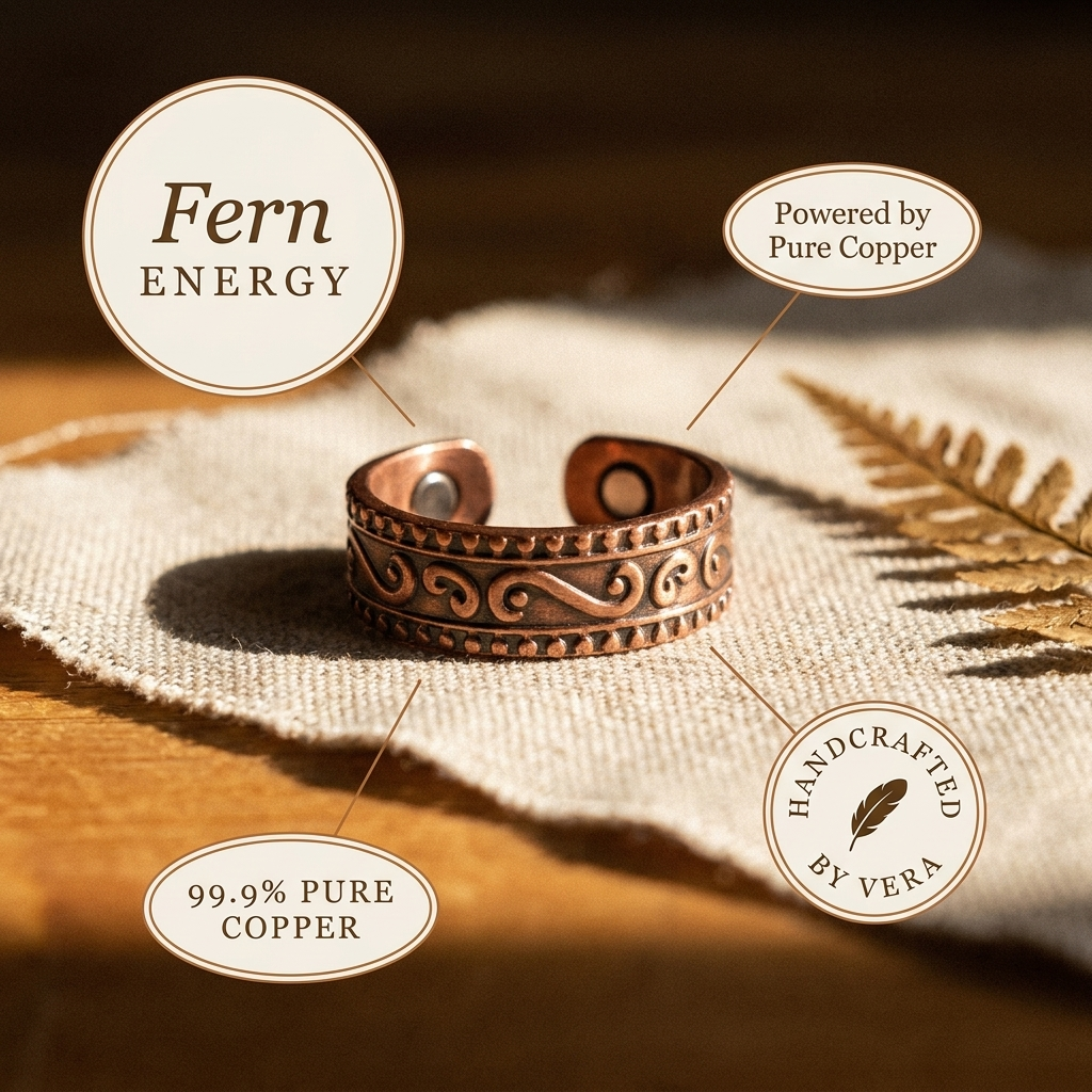 Maria's Fern Copper Ring
