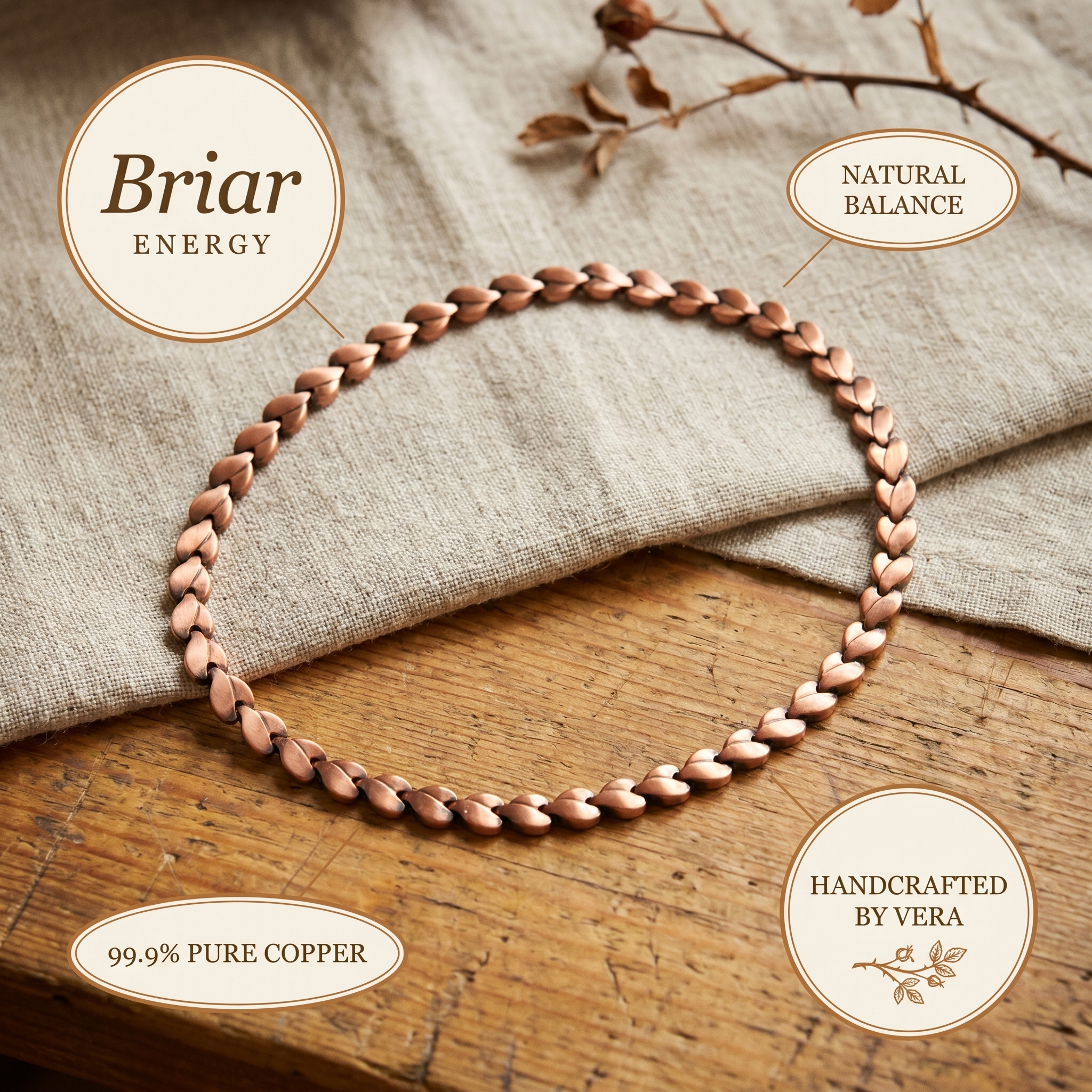 Maria's Briar Copper Necklace