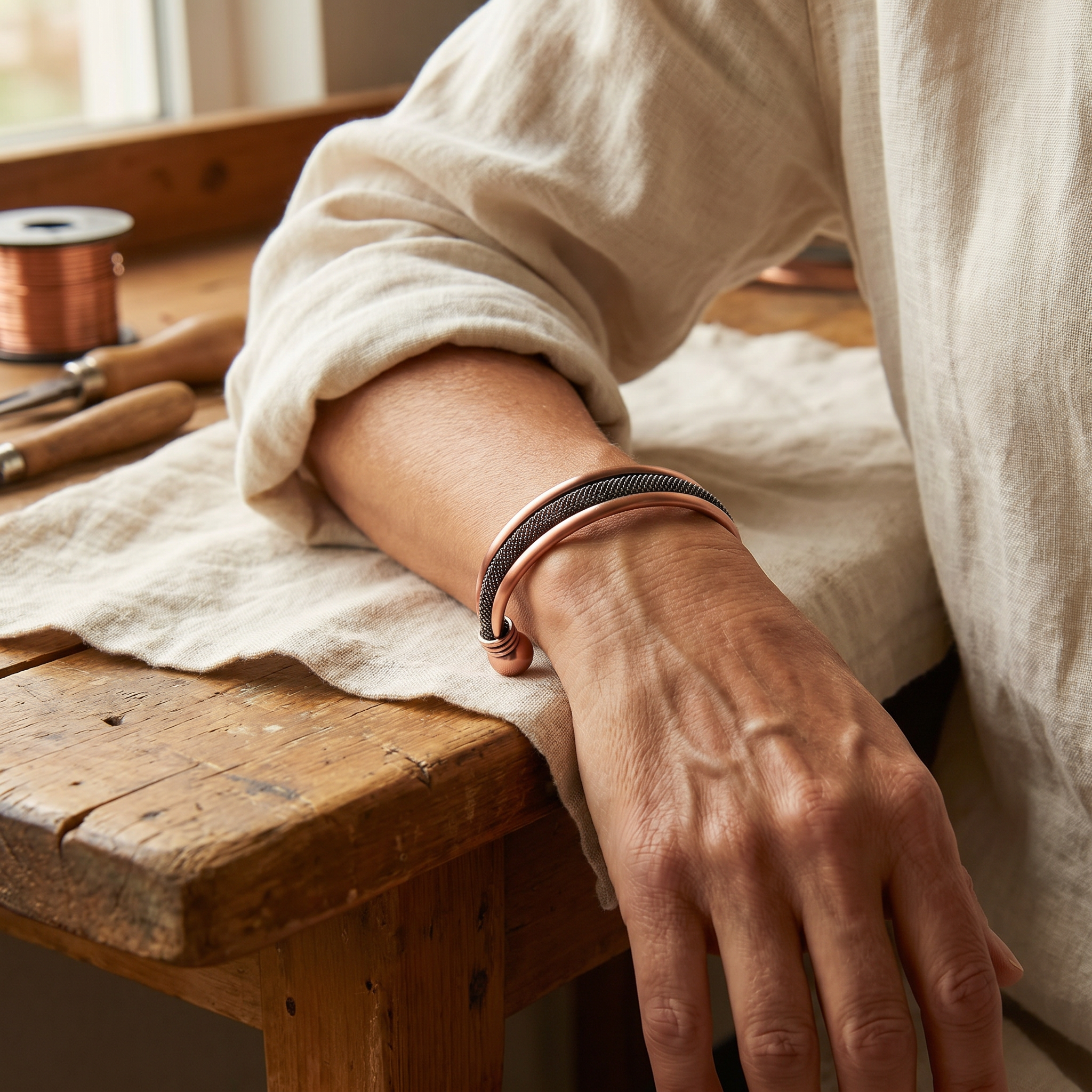 Maria's Cairn Copper Bracelet