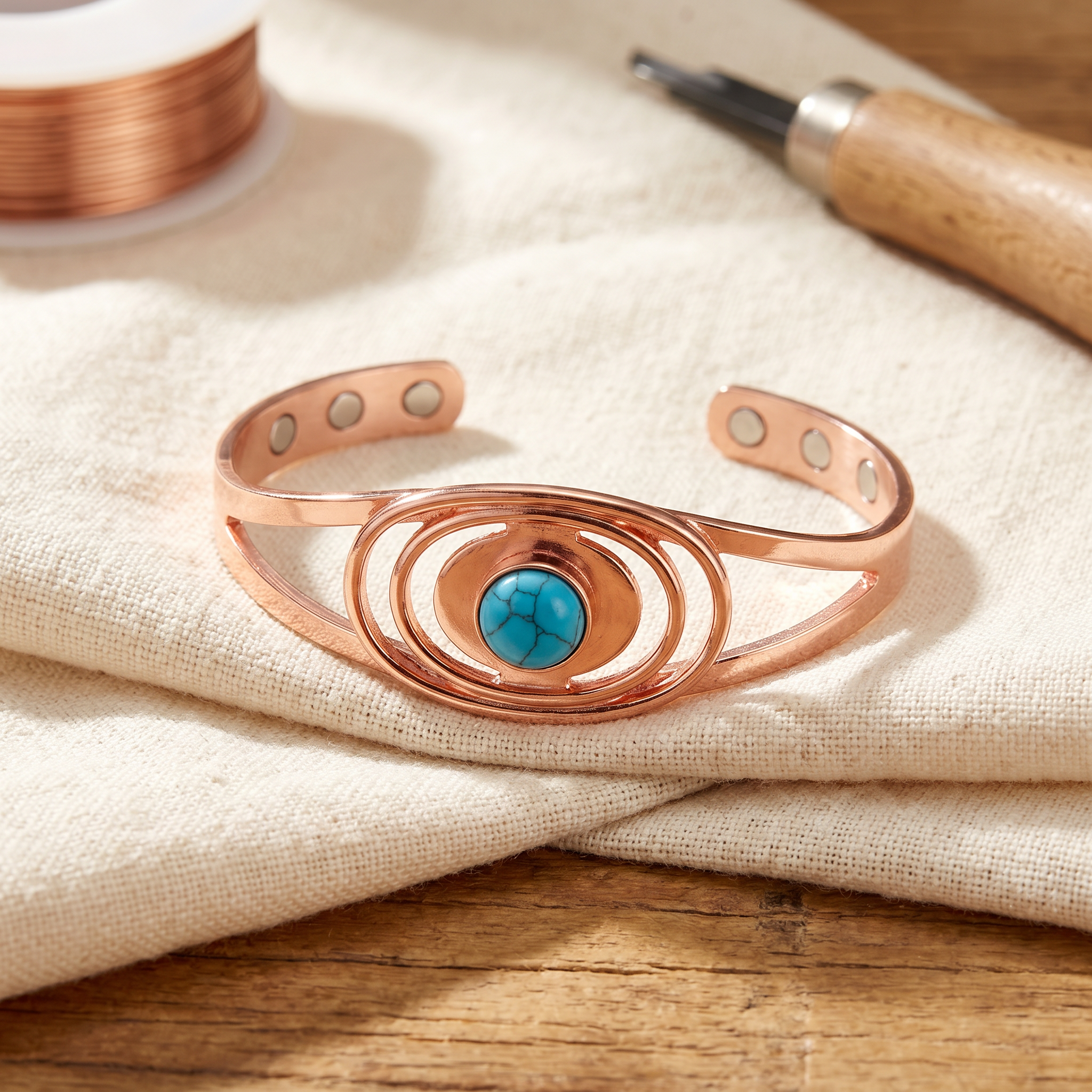 Maria's Sedge Copper Bracelet