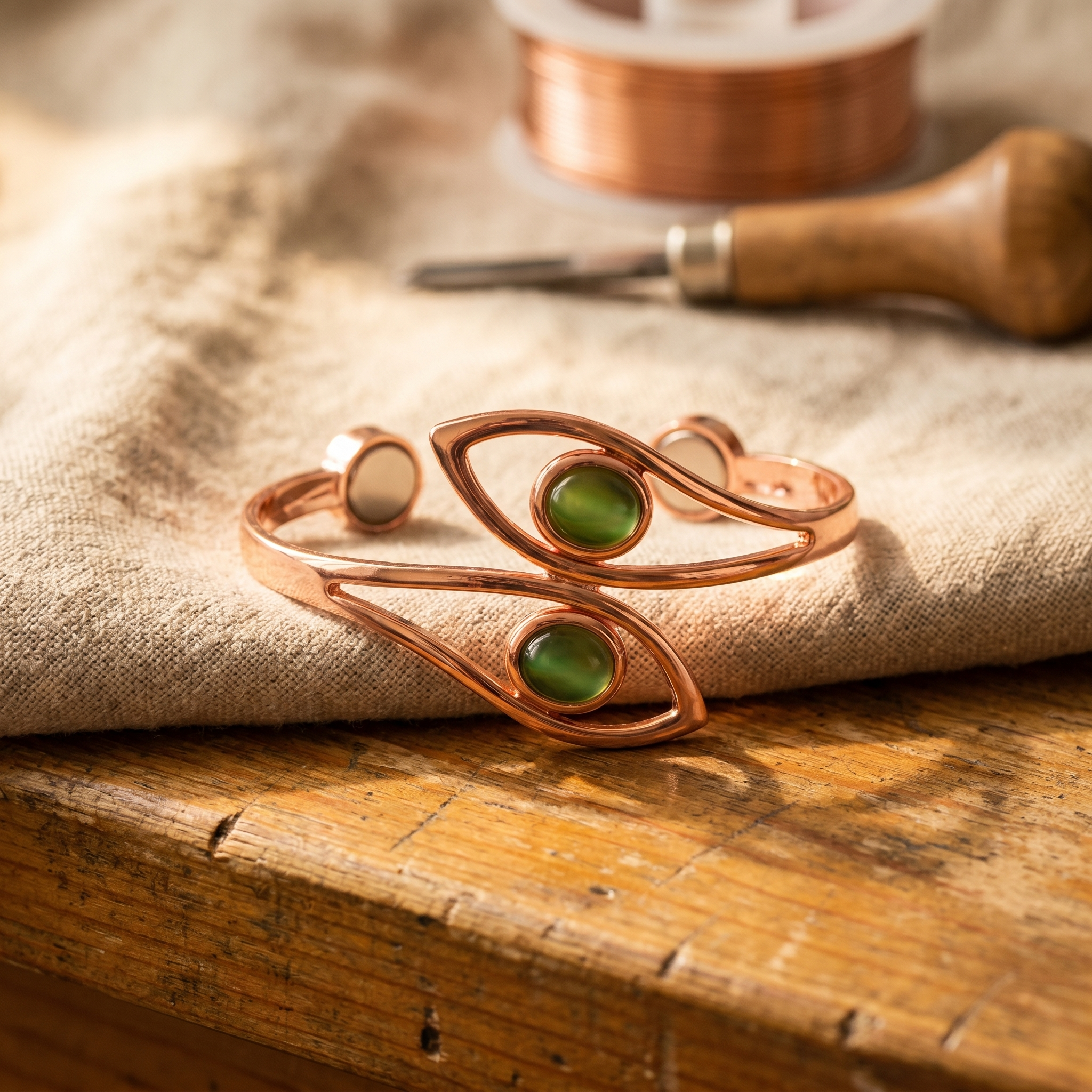 Maria's Opal Copper Bracelet