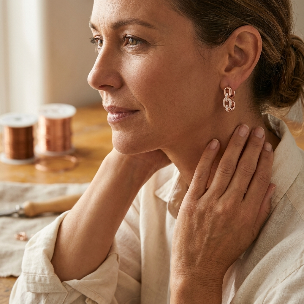 Maria's Tor Copper Earrings