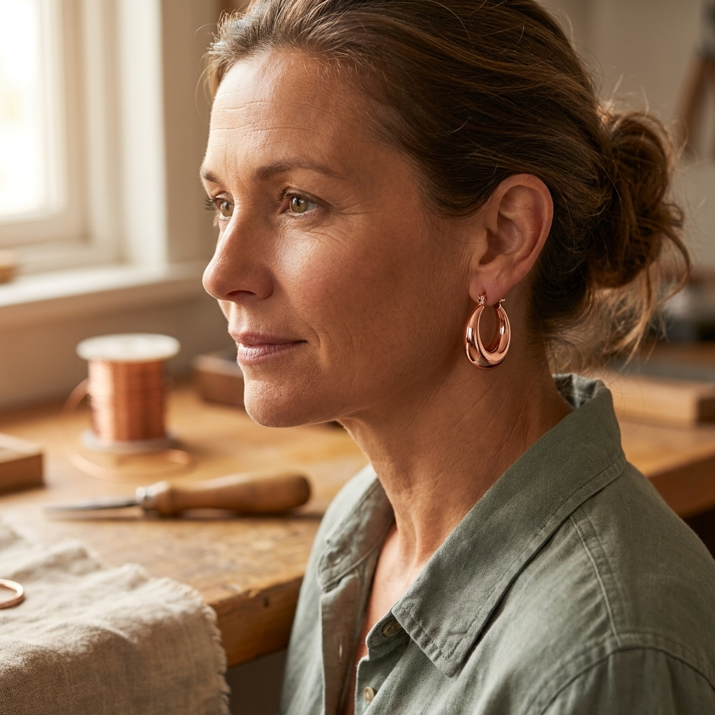 Maria's Marl Copper Earrings