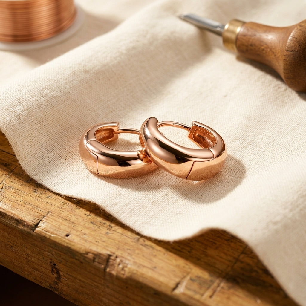 Maria's Linnet Copper Hoop Earrings