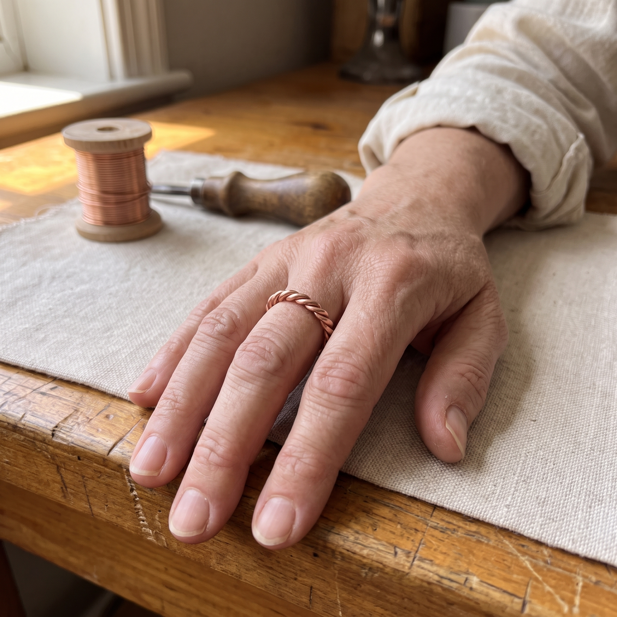 Maria's Copper Tensor Ring