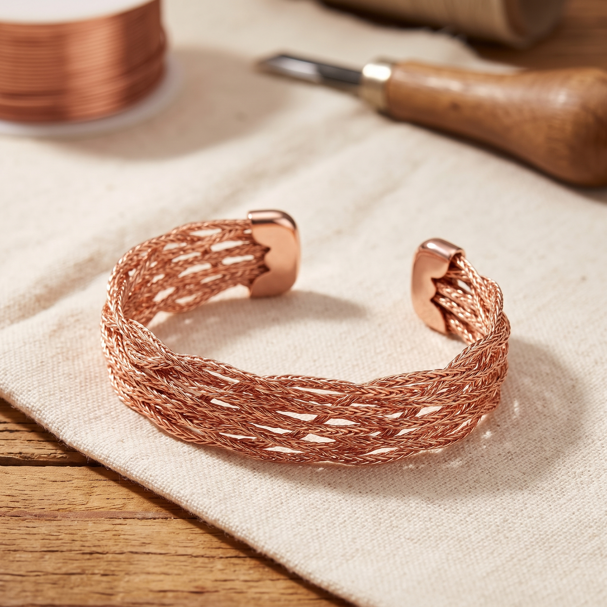Maria's Elk Copper Bracelet