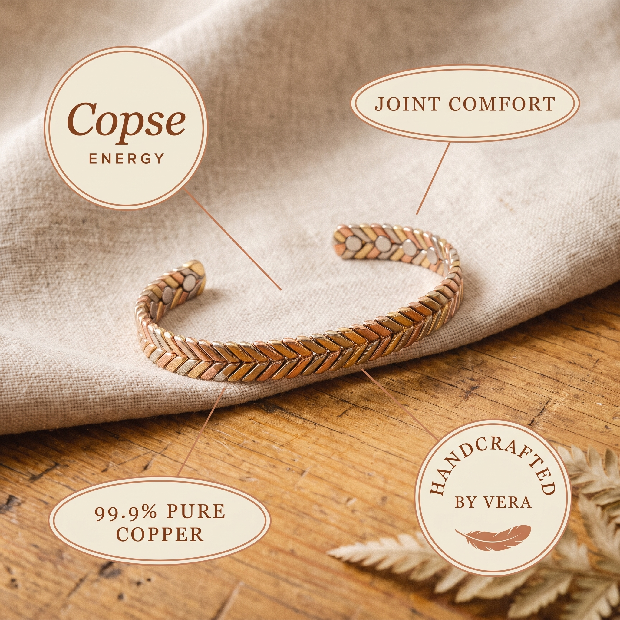 Maria's Copse Copper Bracelet