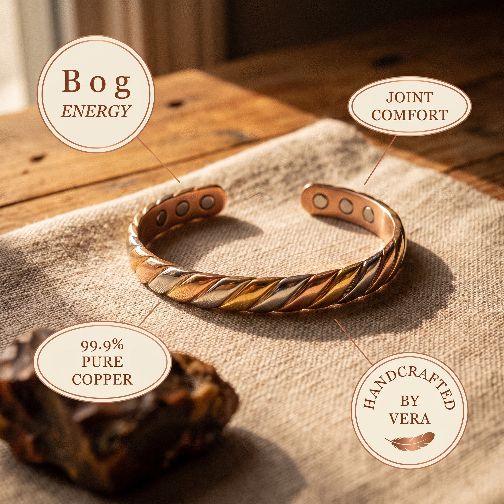 Maria's Bog Copper Bracelet