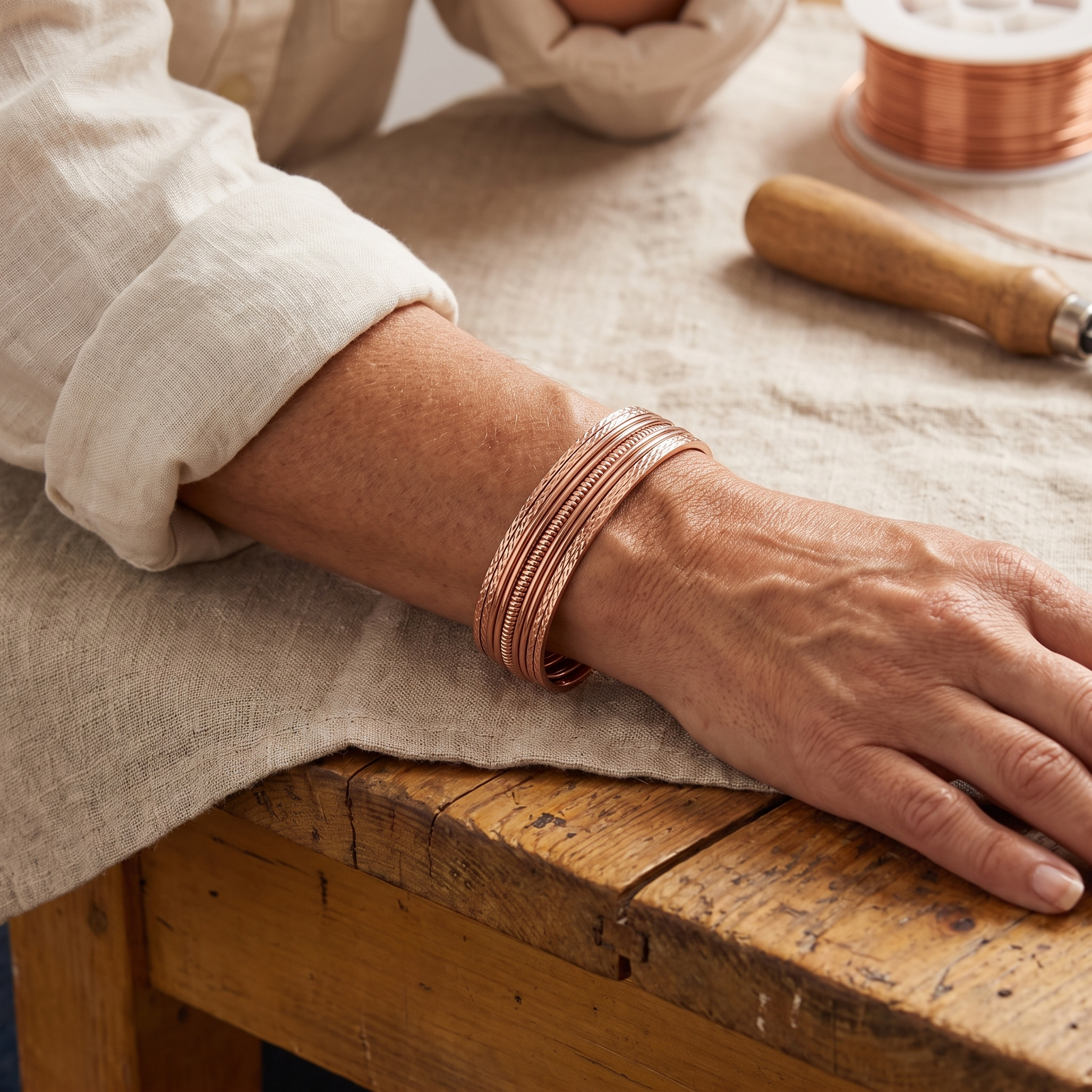 Maria's Bracken Copper Bracelet