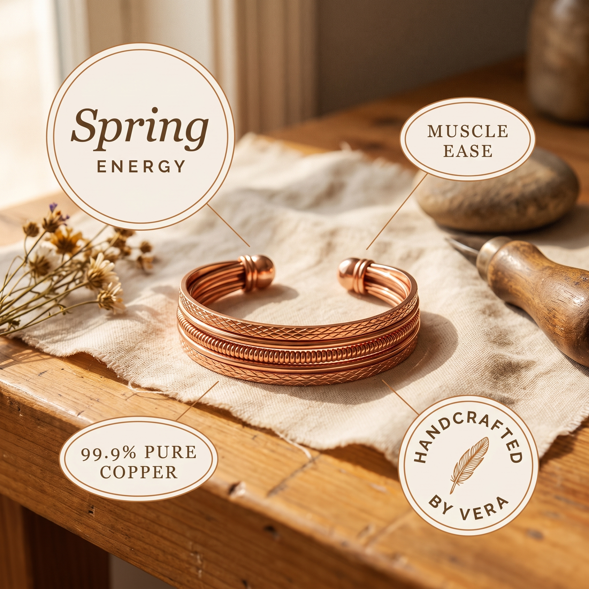 Maria's Bracken Copper Bracelet