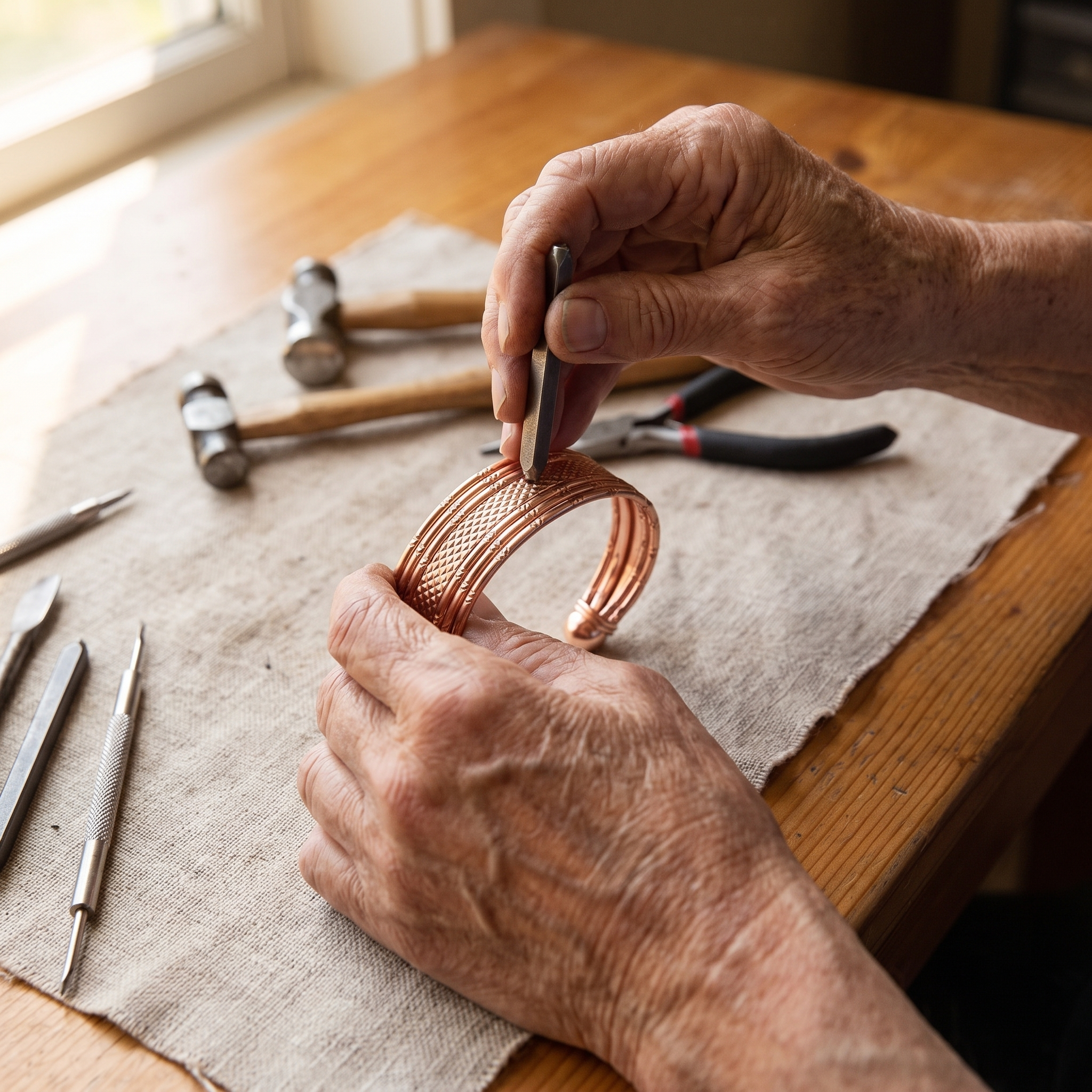 Maria's Bracken Copper Bracelet