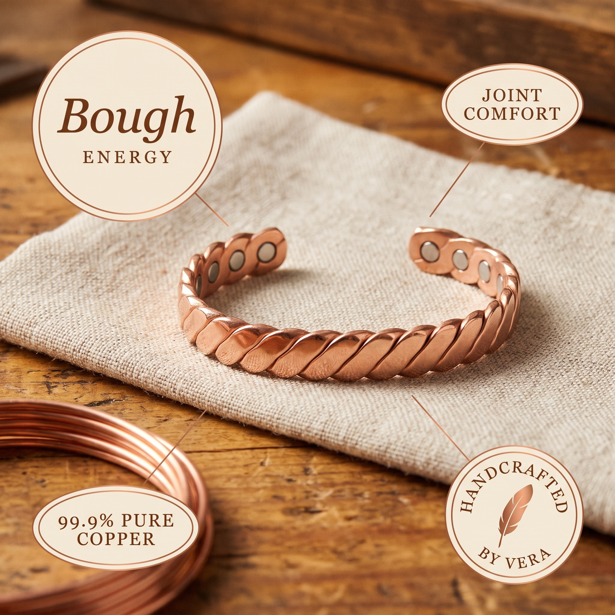 Maria's Bough Copper Bracelet