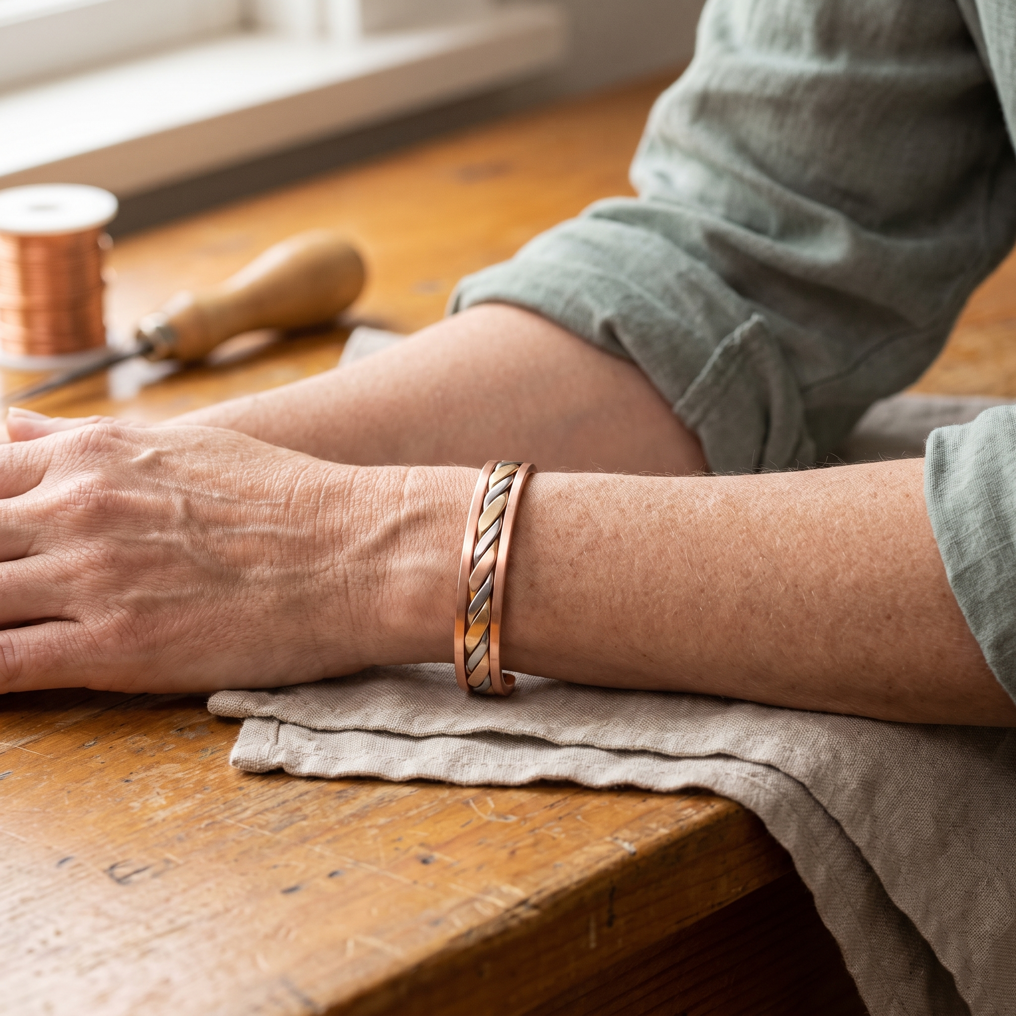 Maria's Bud Copper Bracelet