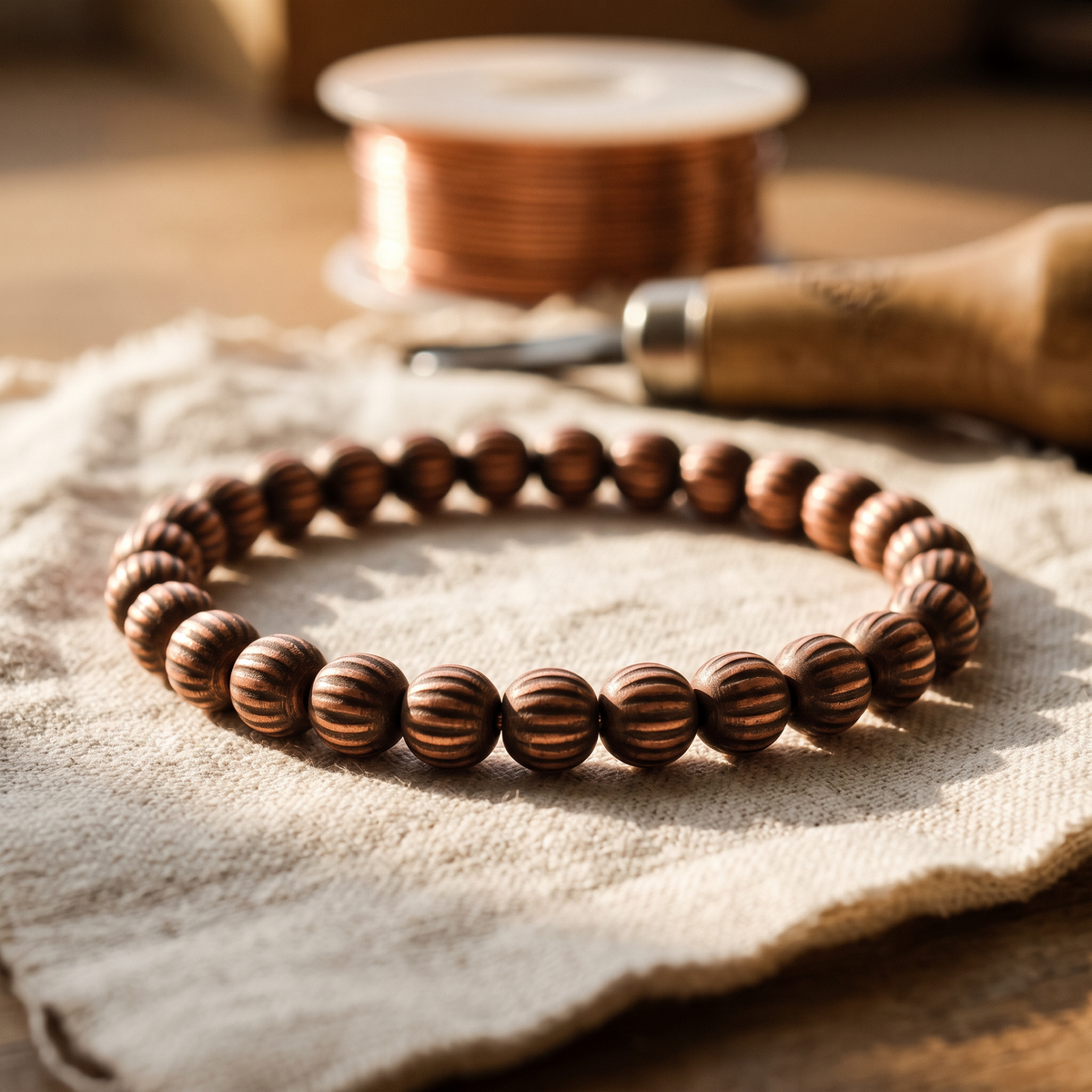 Maria's Bark Copper Bracelet