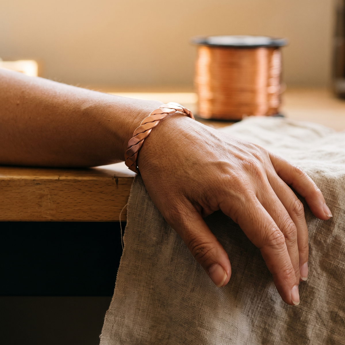 Maria's Reed Copper Bracelet