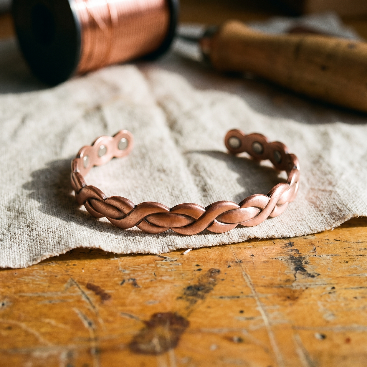 Maria's Loom Copper Bracelet
