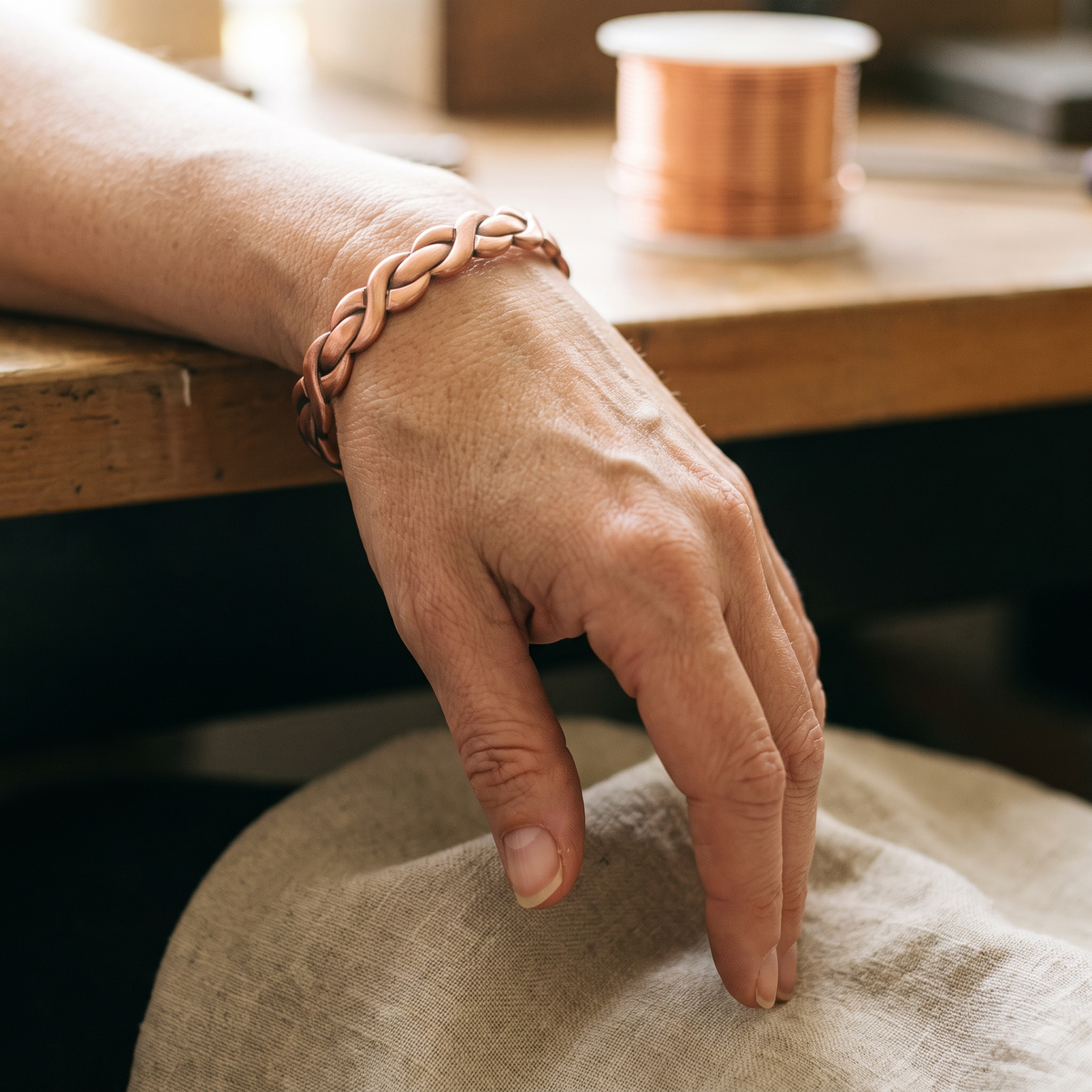 Maria's Loom Copper Bracelet