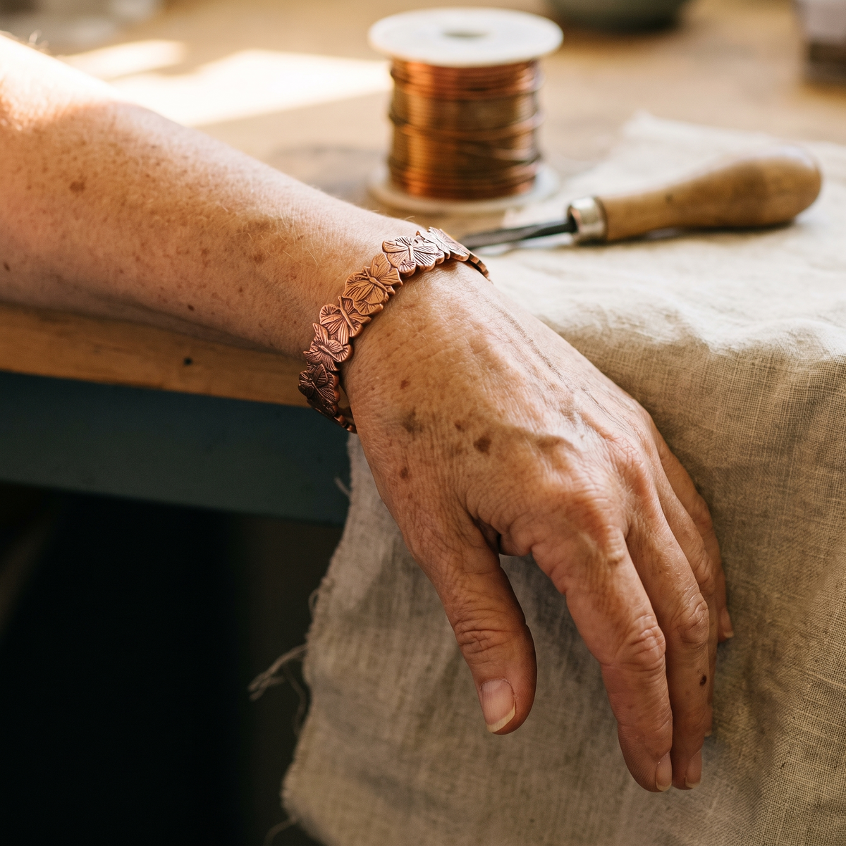 Maria's Sky Copper Bracelet