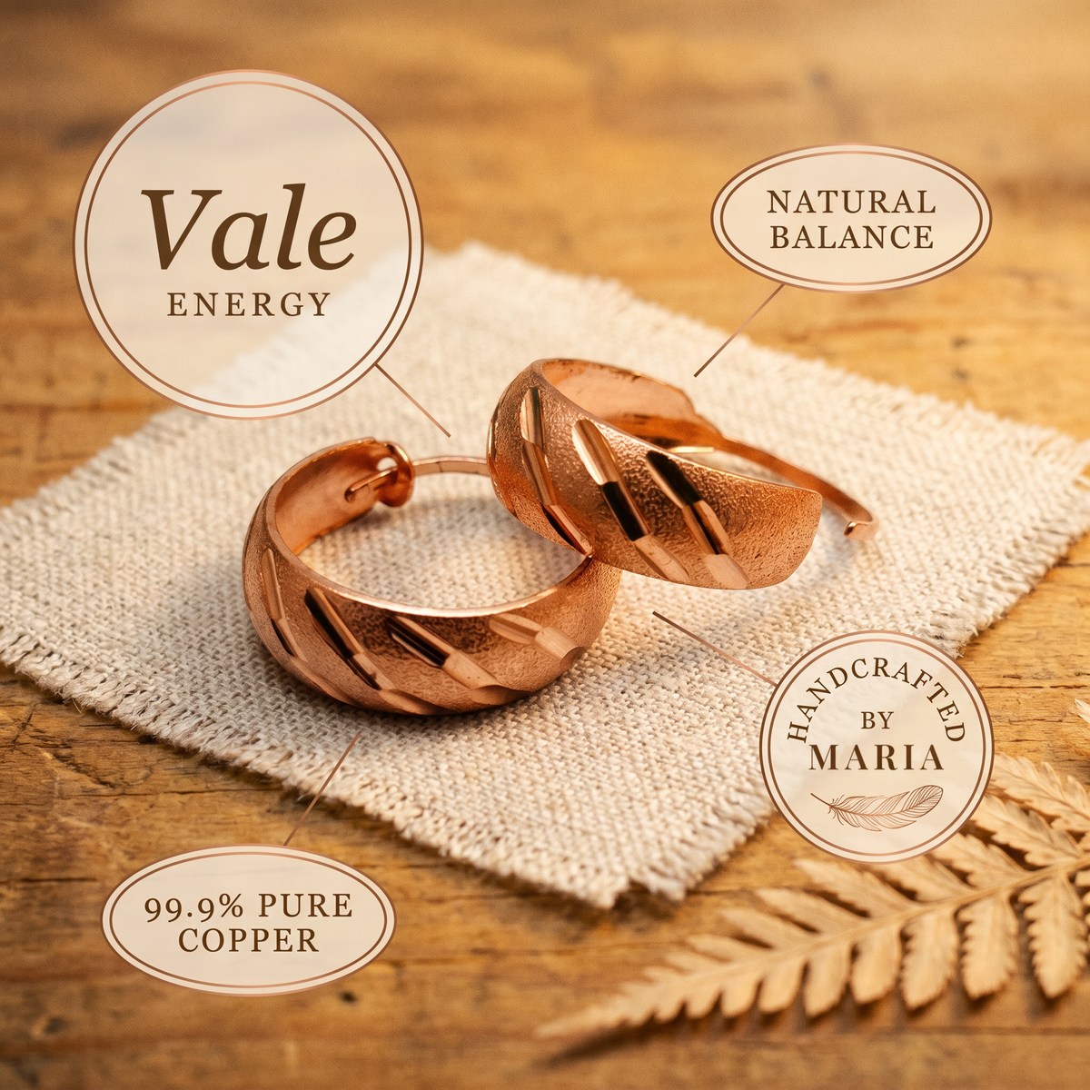 Maria's Vale Copper Earrings