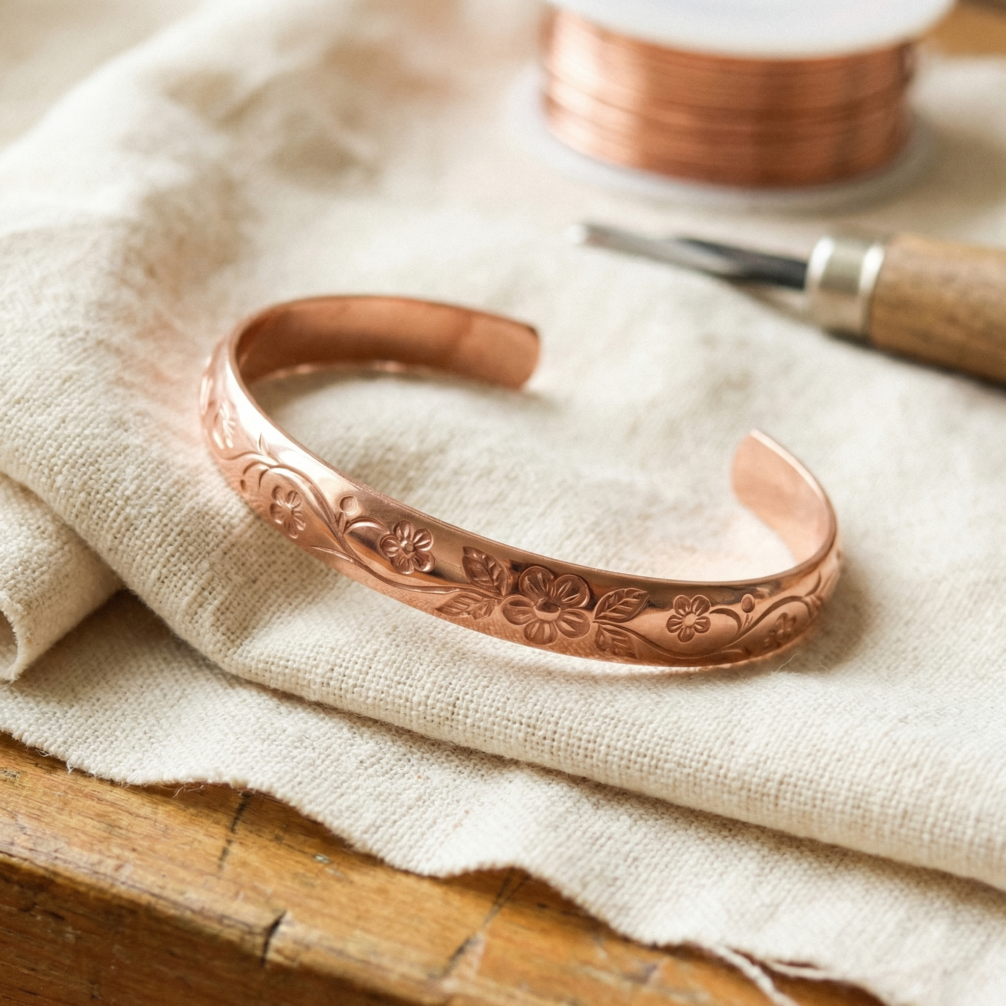Maria's Bloom Copper Bracelet