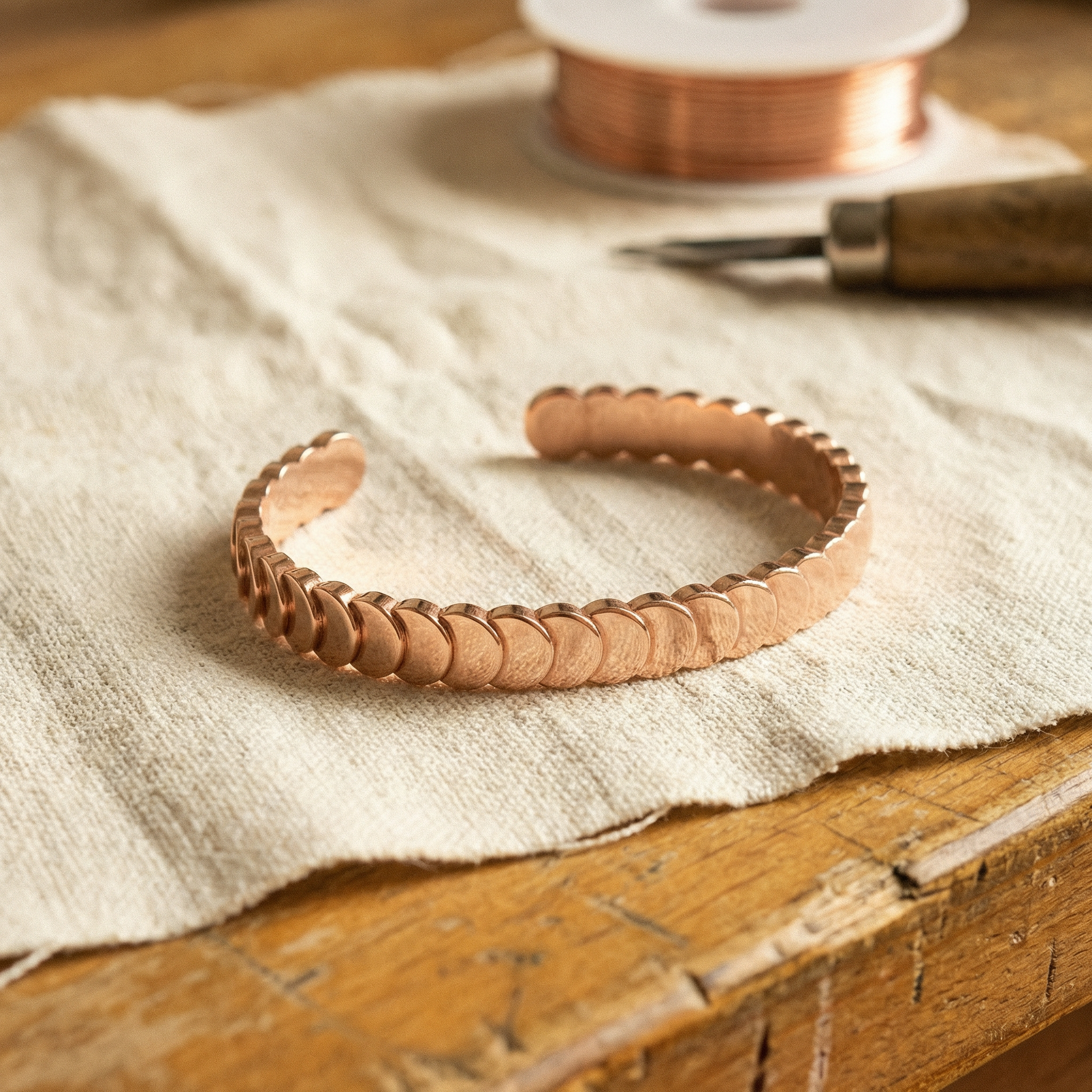 Maria's Tide Copper Bracelet