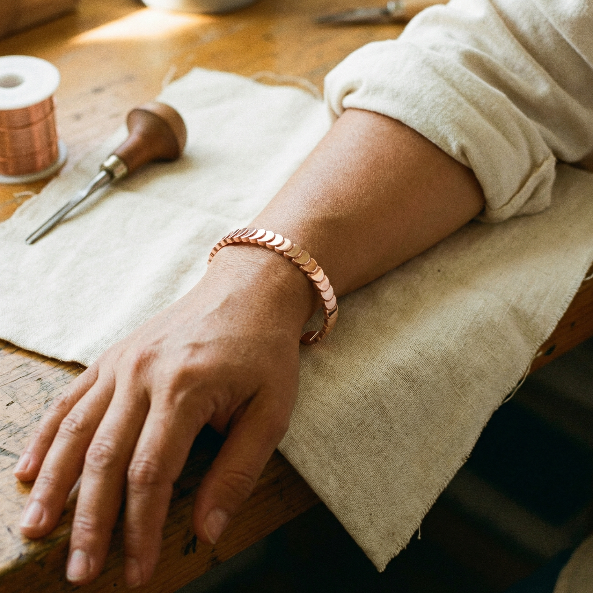 Maria's Tide Copper Bracelet