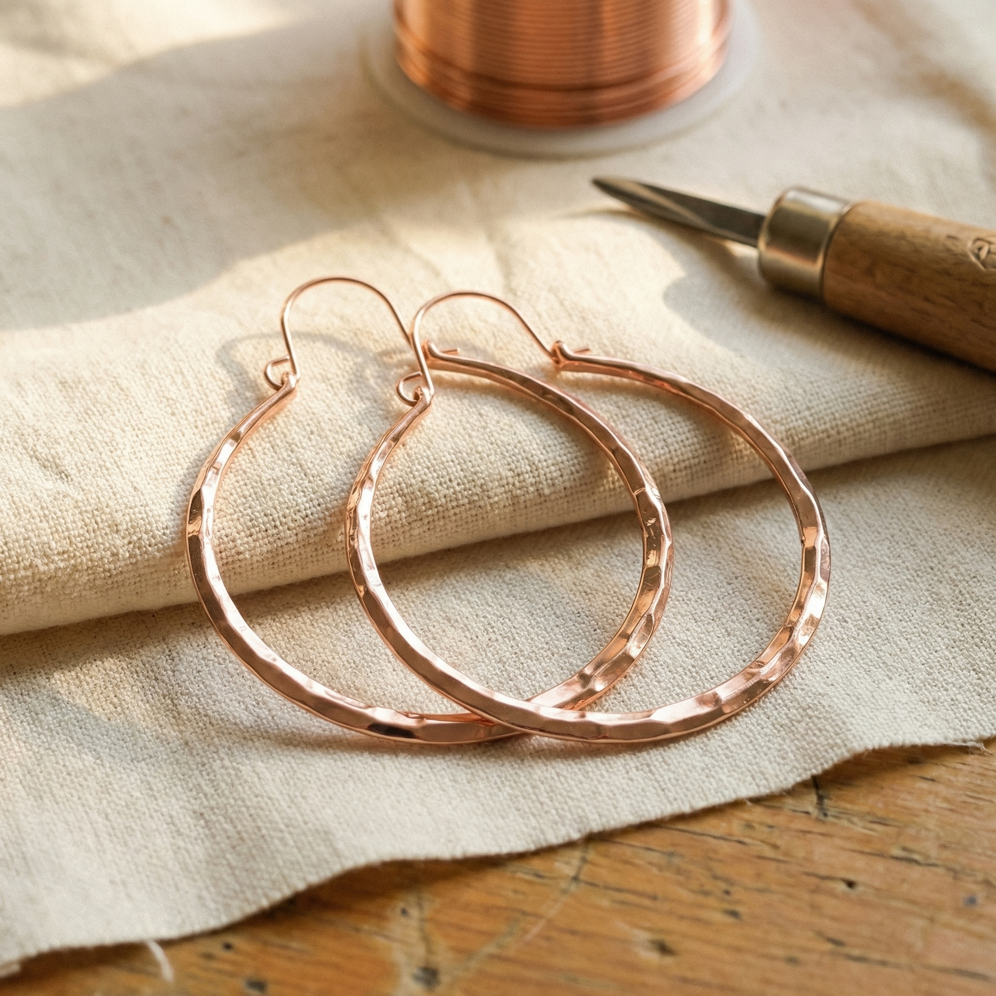 Maria's Willow Copper Earrings