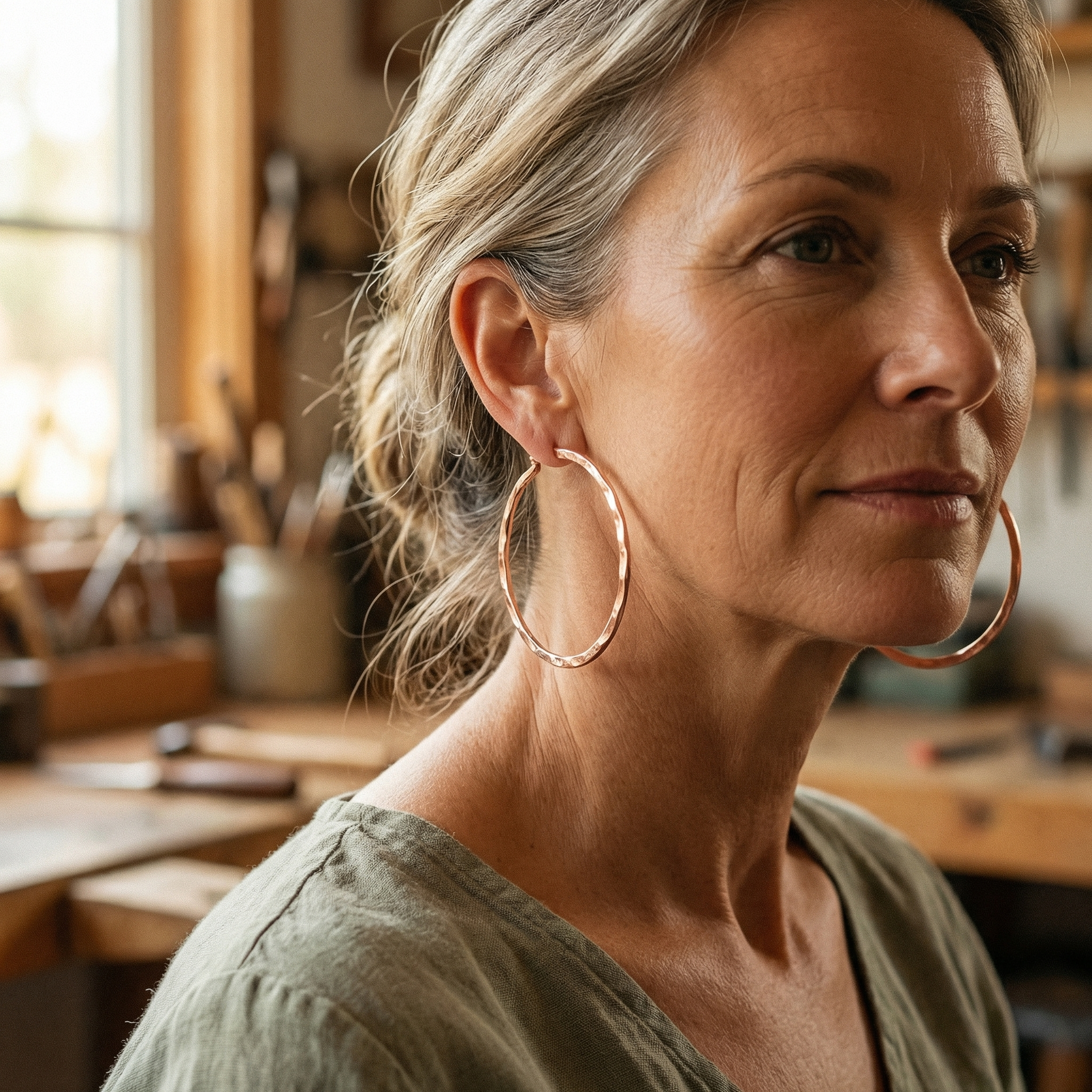 Maria's Willow Copper Earrings