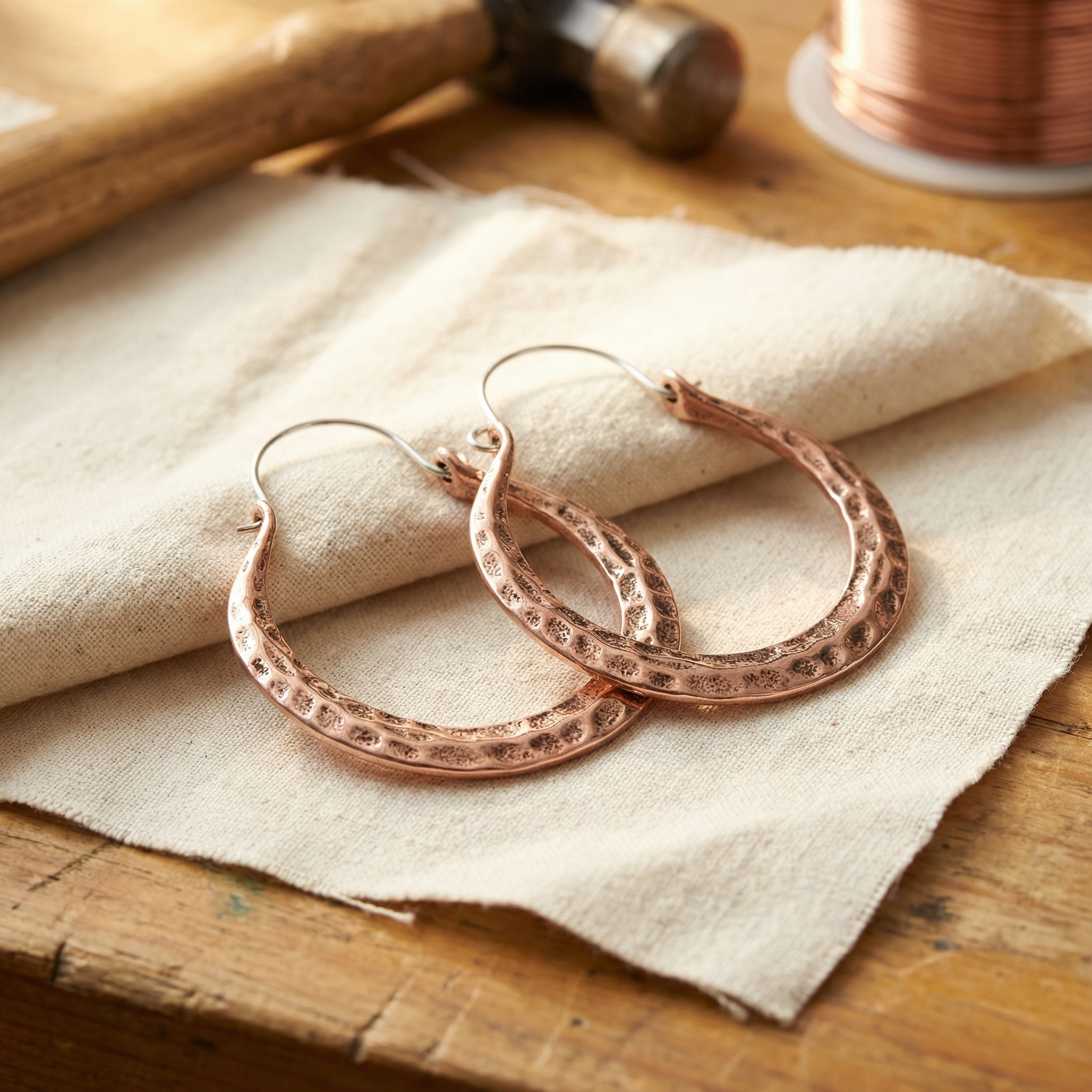 Maria's Ember Copper Earrings
