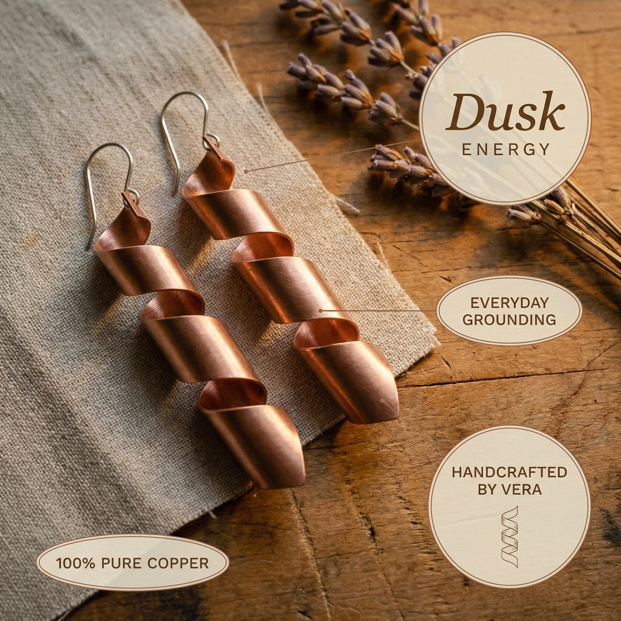 Maria's Dusk Copper Earrings