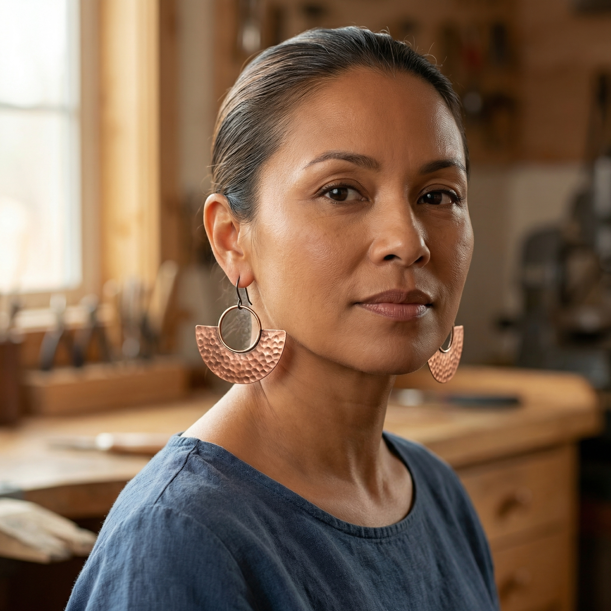 Maria's Sol Copper Earrings