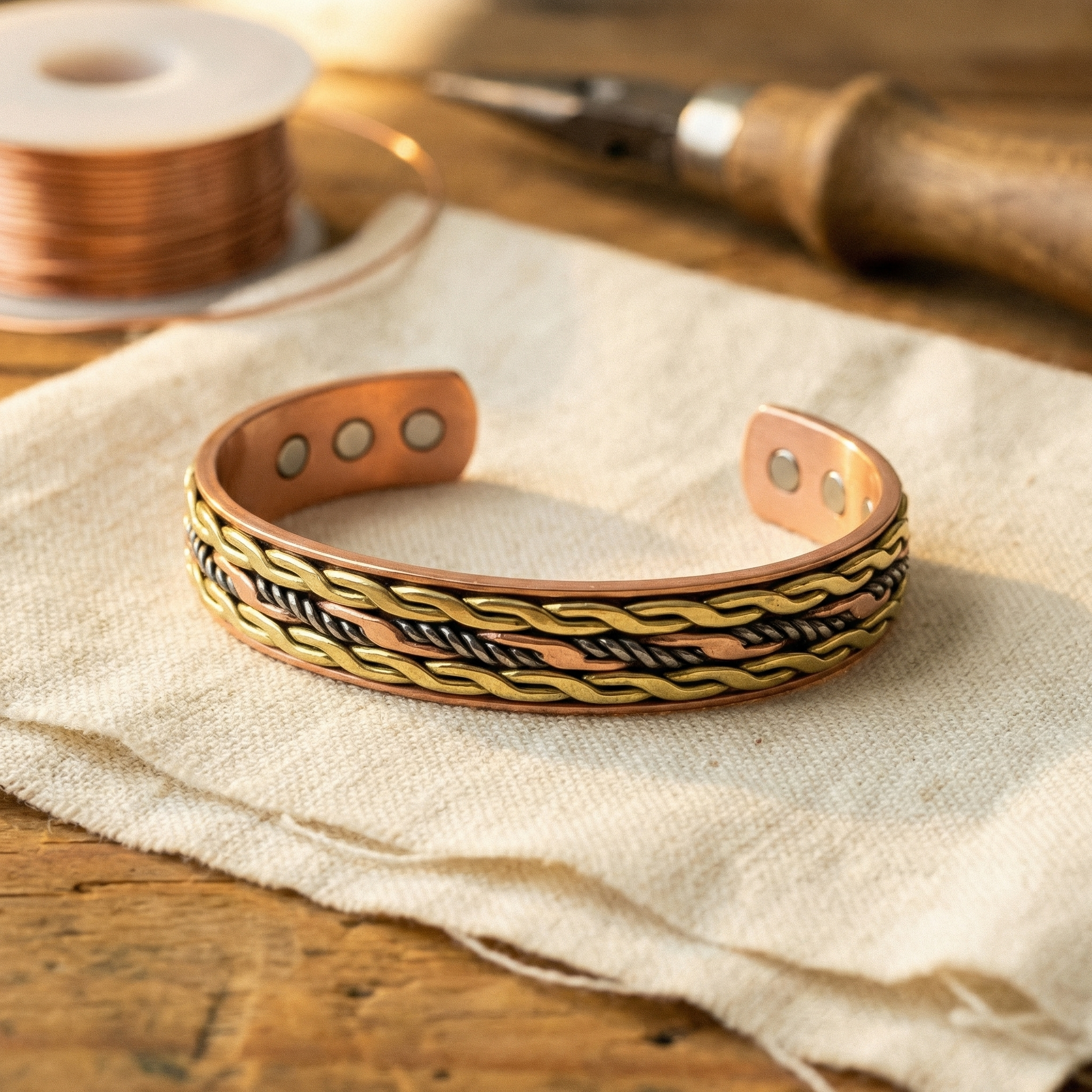 Maria's Weave Copper Bracelet