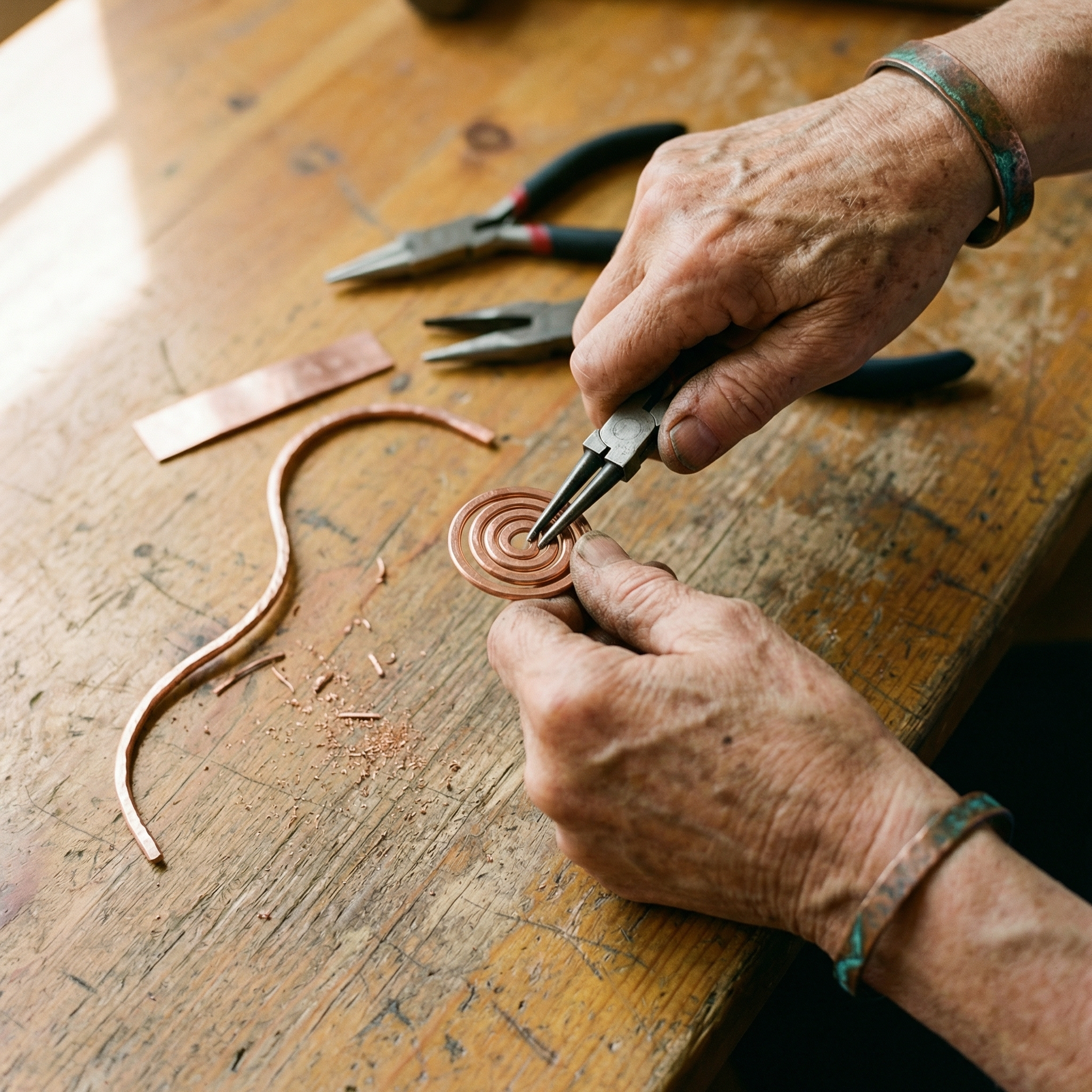 Maria's Coil Copper Anklet