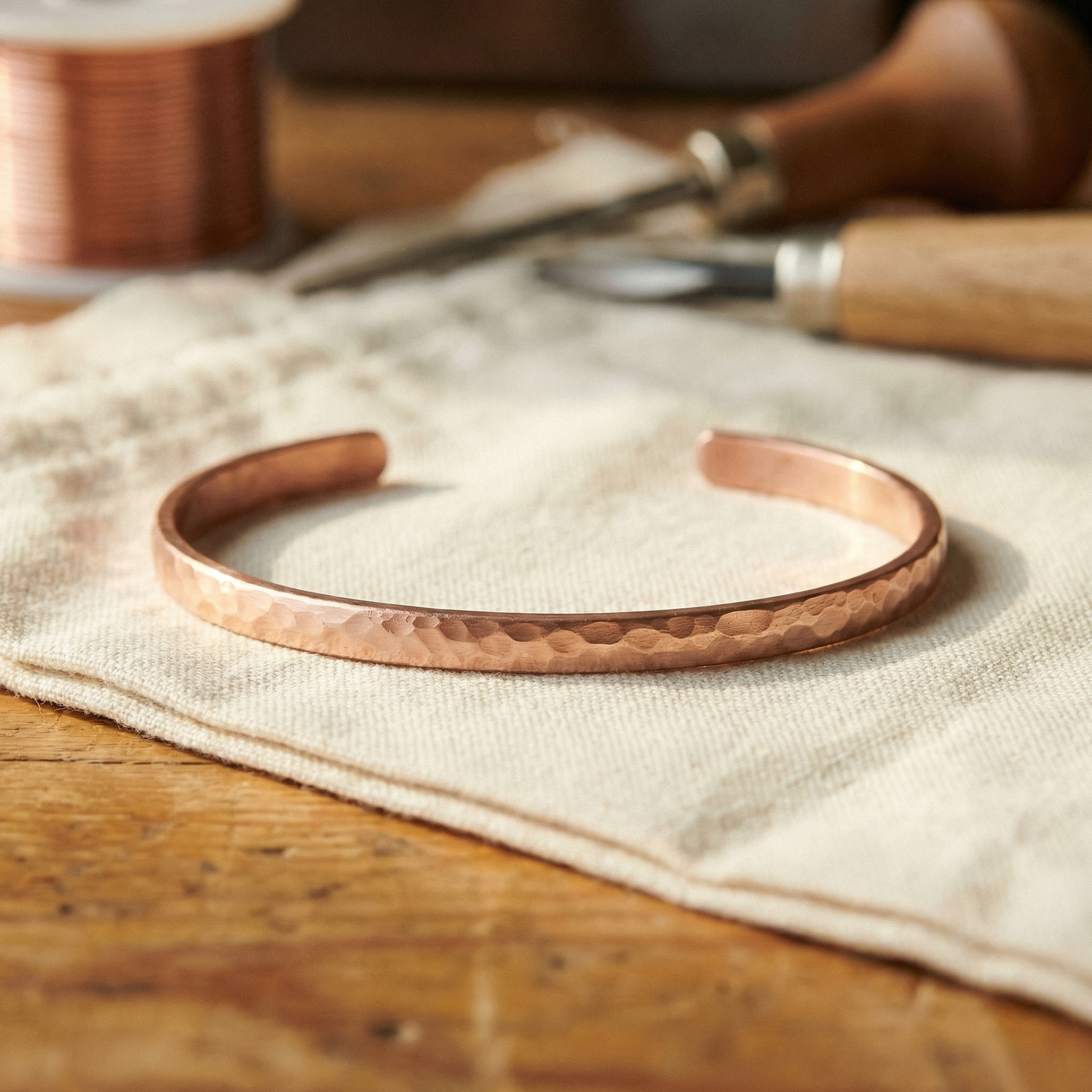 Maria's Sand Copper Anklet