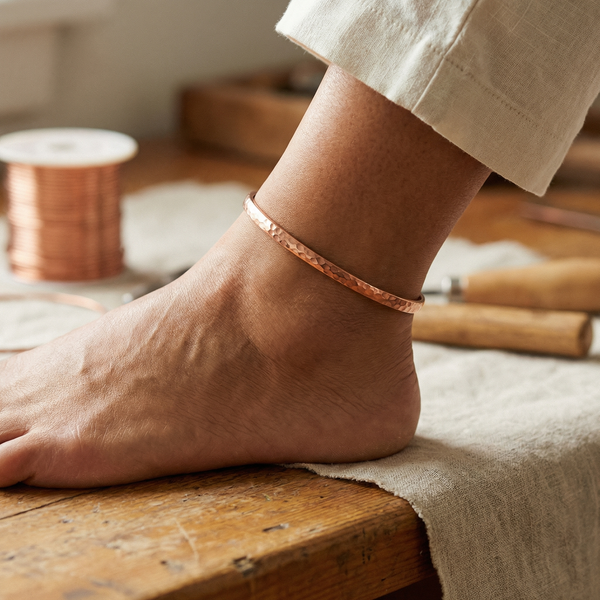 Maria's Sand Copper Anklet