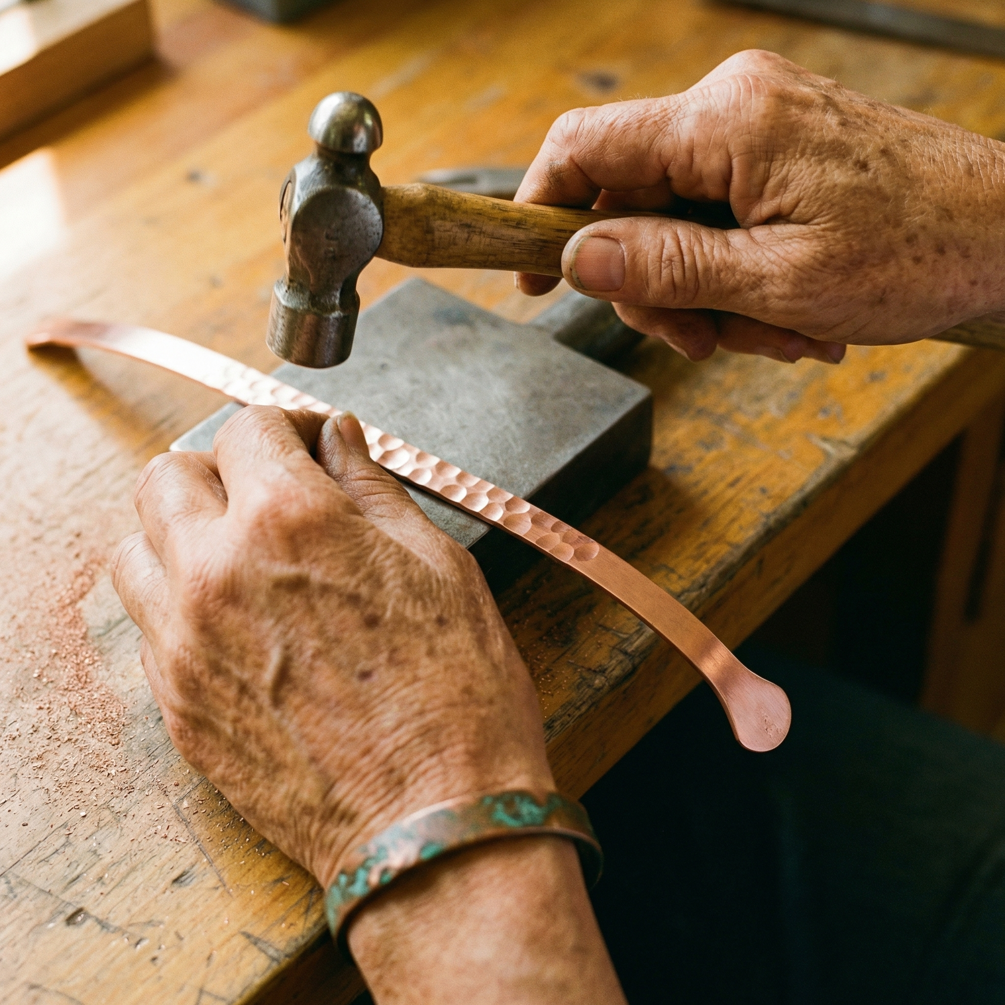 Maria's Lodestone Copper Bracelet
