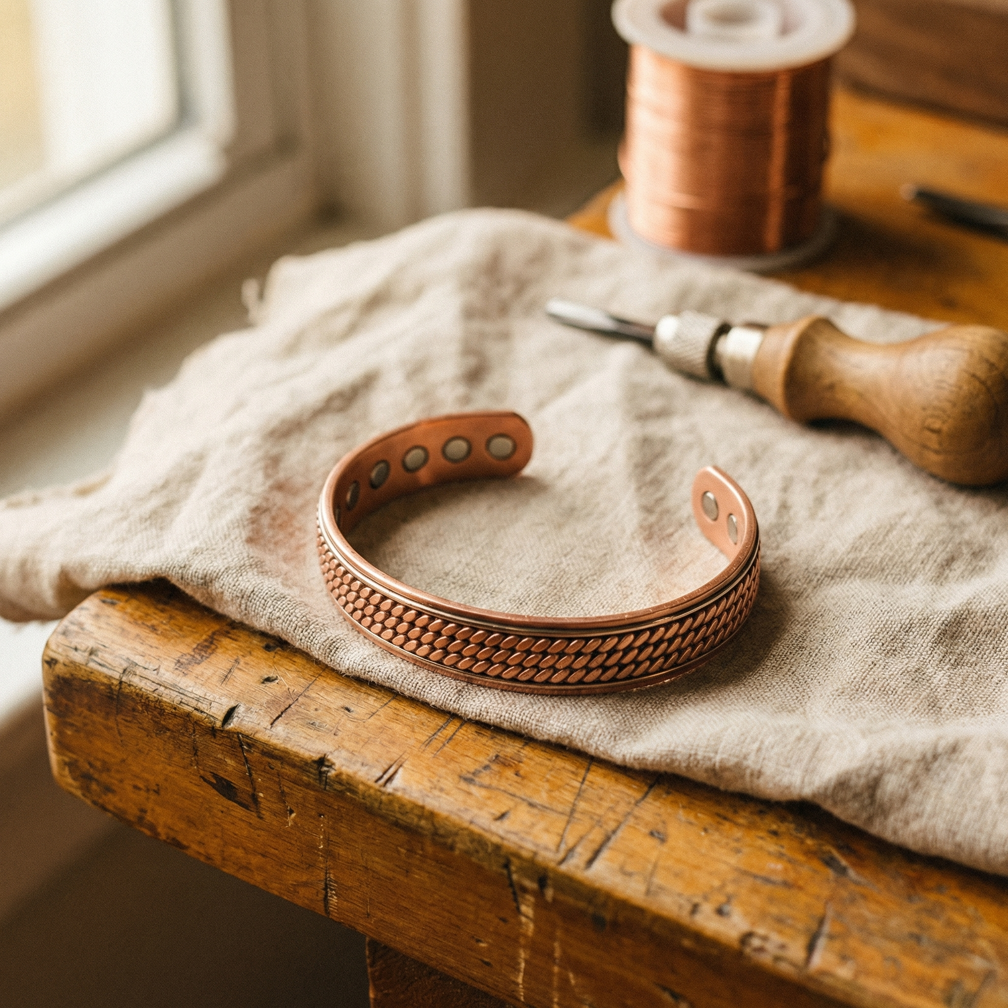 Maria's Wave Copper Bracelet