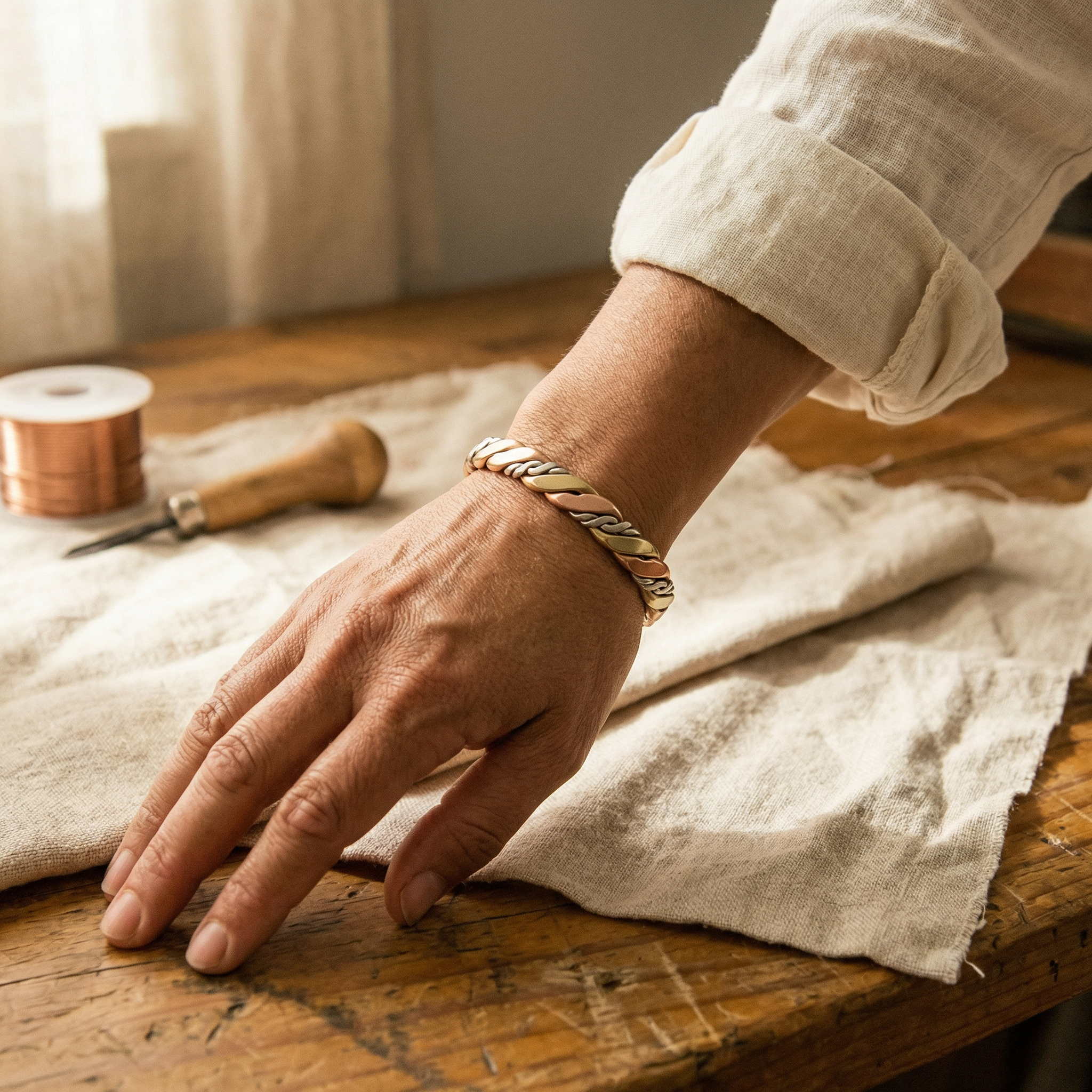 Maria's Stone Copper Bracelet